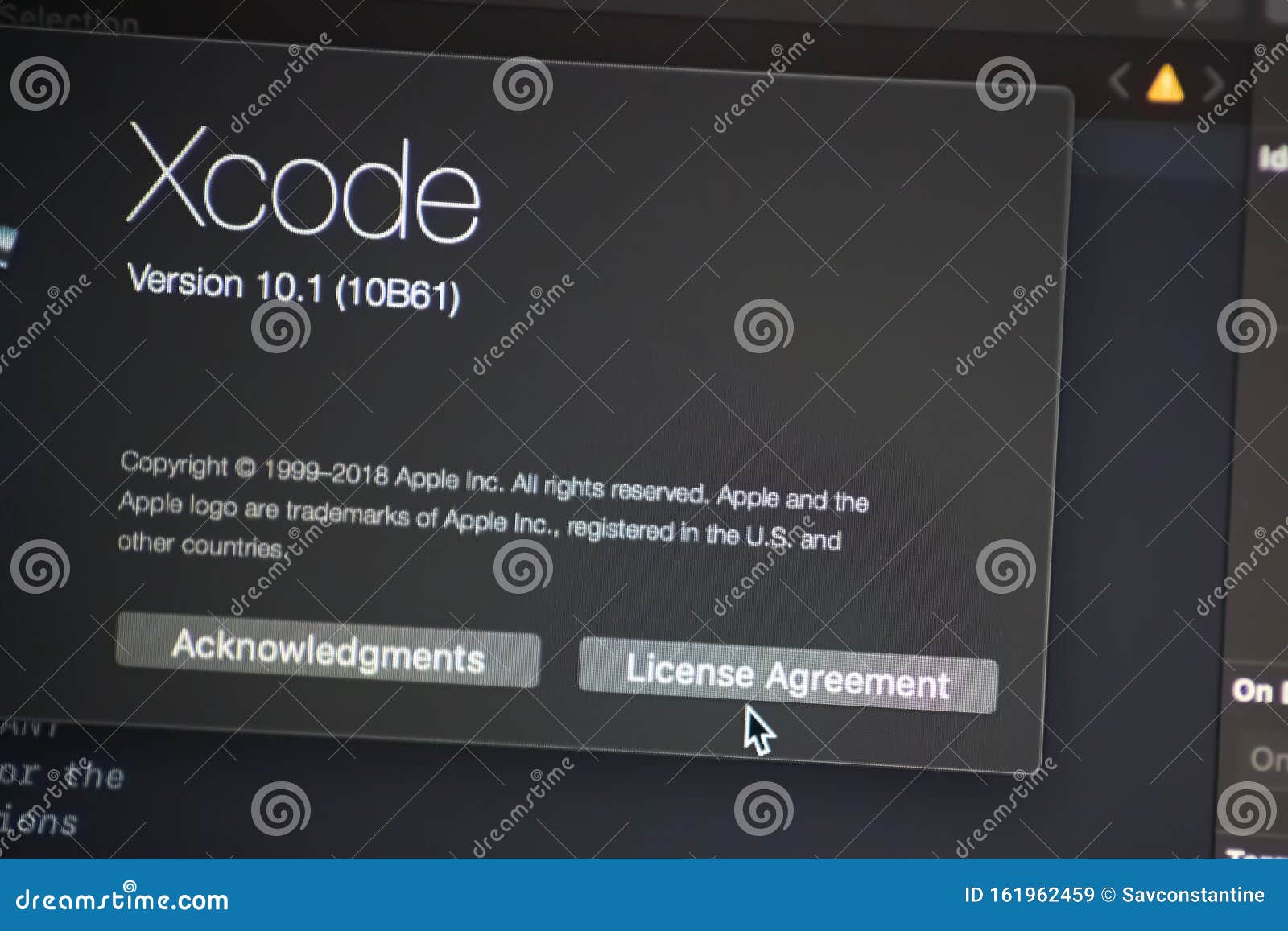 Download License Agreement of Xcode editorial stock image. Image of ...