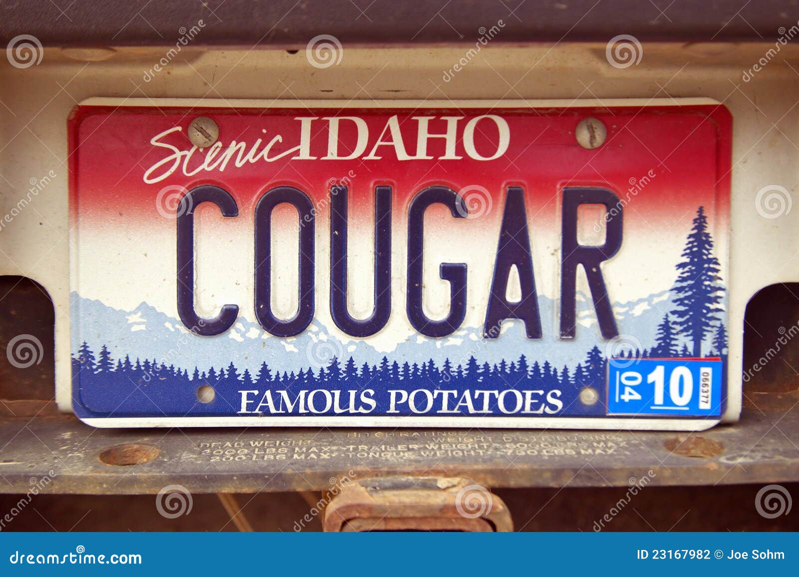 License Plate in Idaho editorial photography. Image of culture 23167982