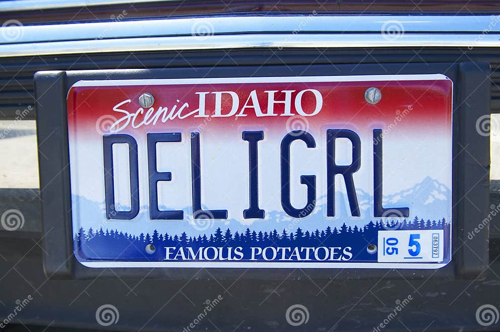 License Plate in Idaho editorial stock photo. Image of road 23167983