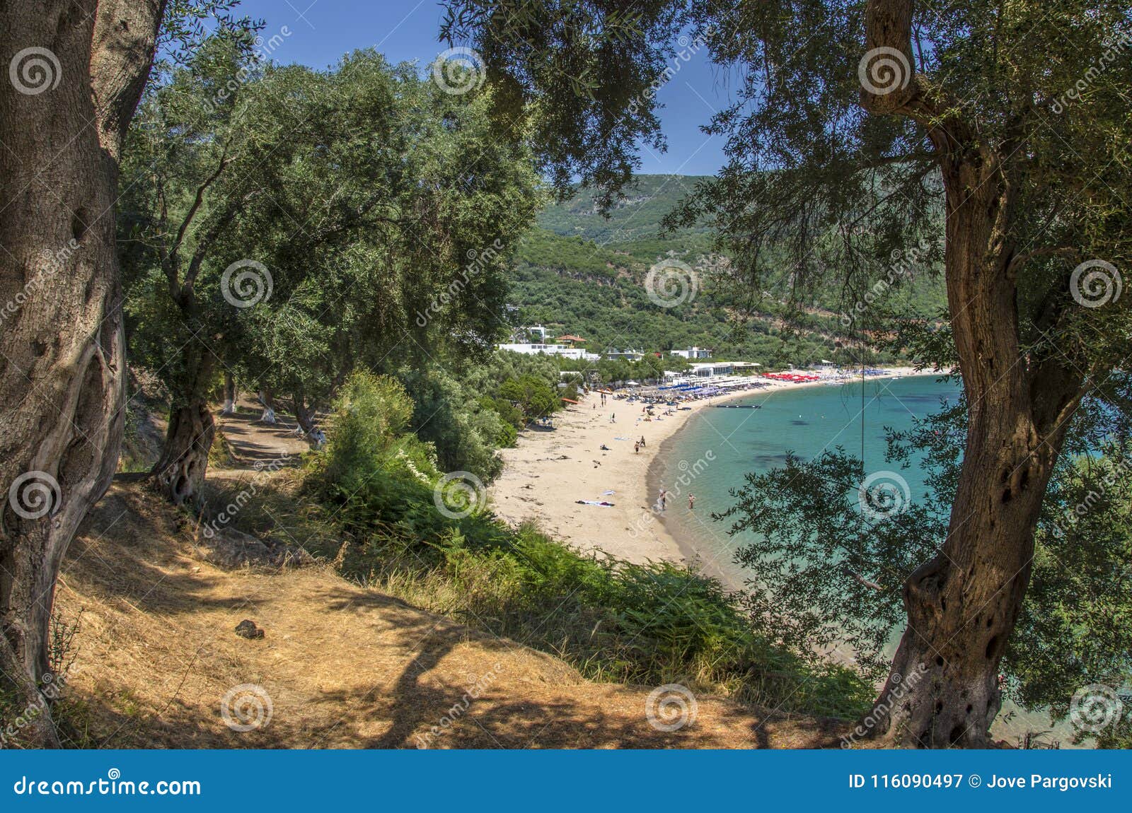 Lichnos Strand - Det Ionian Havet - Sommarplats - Grekland - Parga ...