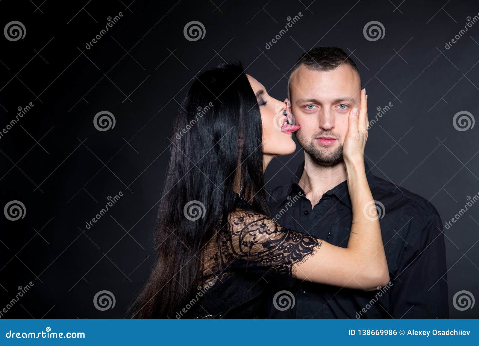 Two Girls French Kissing