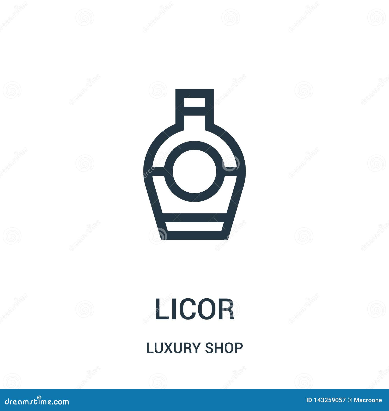 licor icon  from luxury shop collection. thin line licor outline icon  