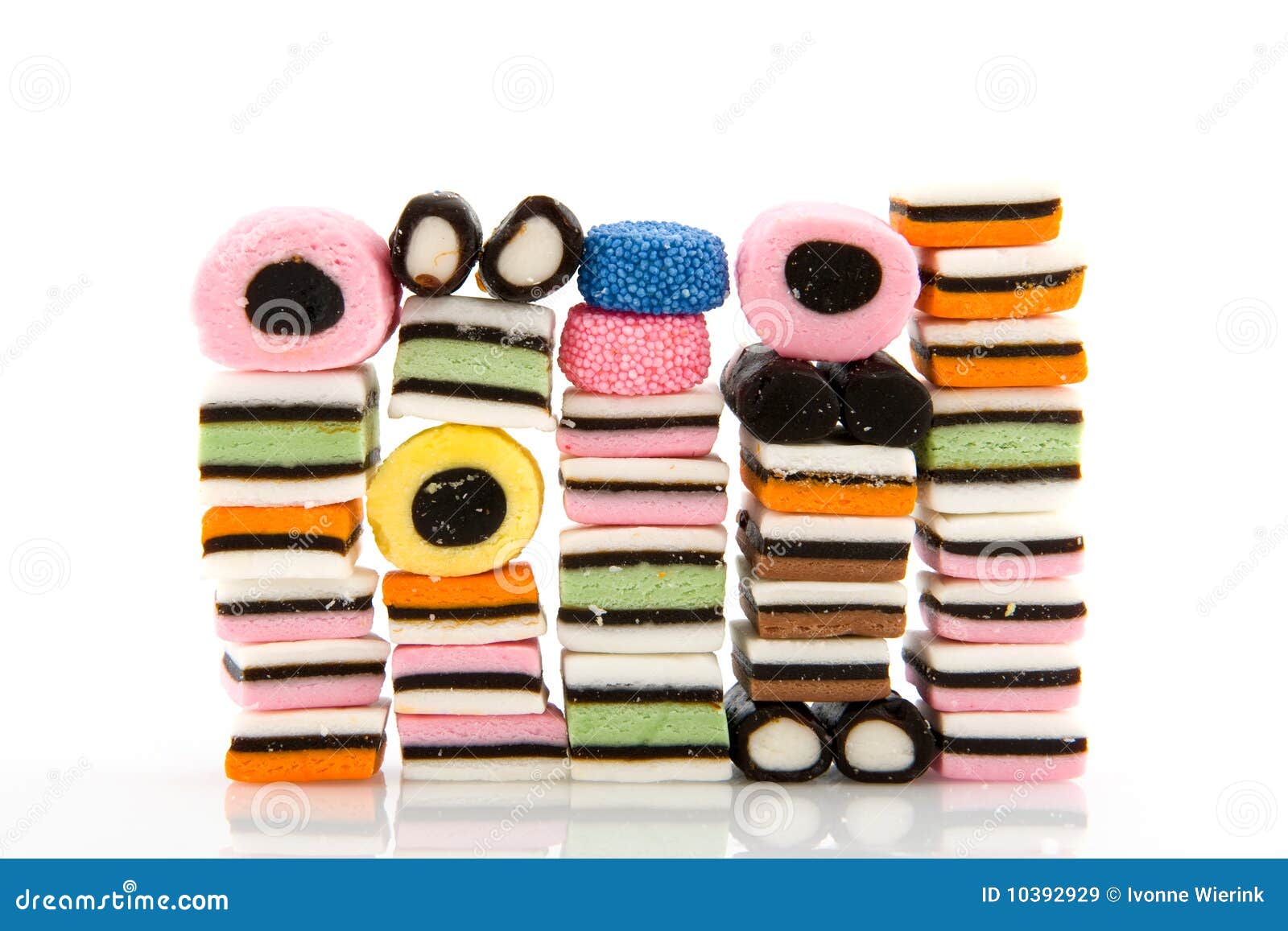 Licorice allsorts stock image. Image of isolated, confections 10392929