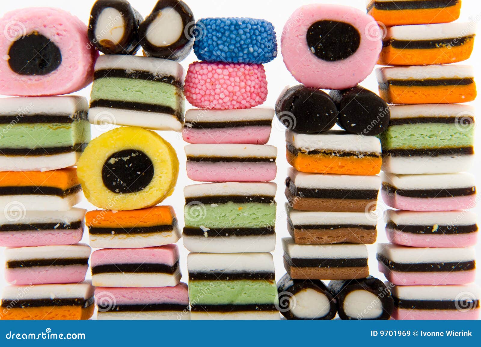 Licorice allsorts stock image. Image of food, stacked 9701969