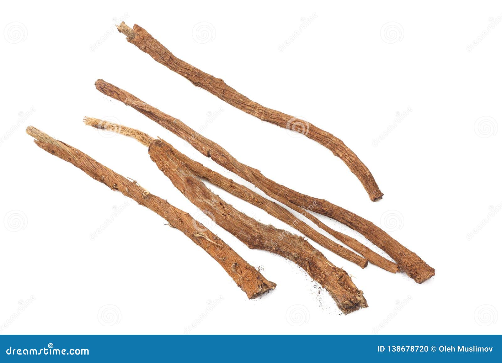 Licorice Roots Isolated on White Background Stock Photo Image of