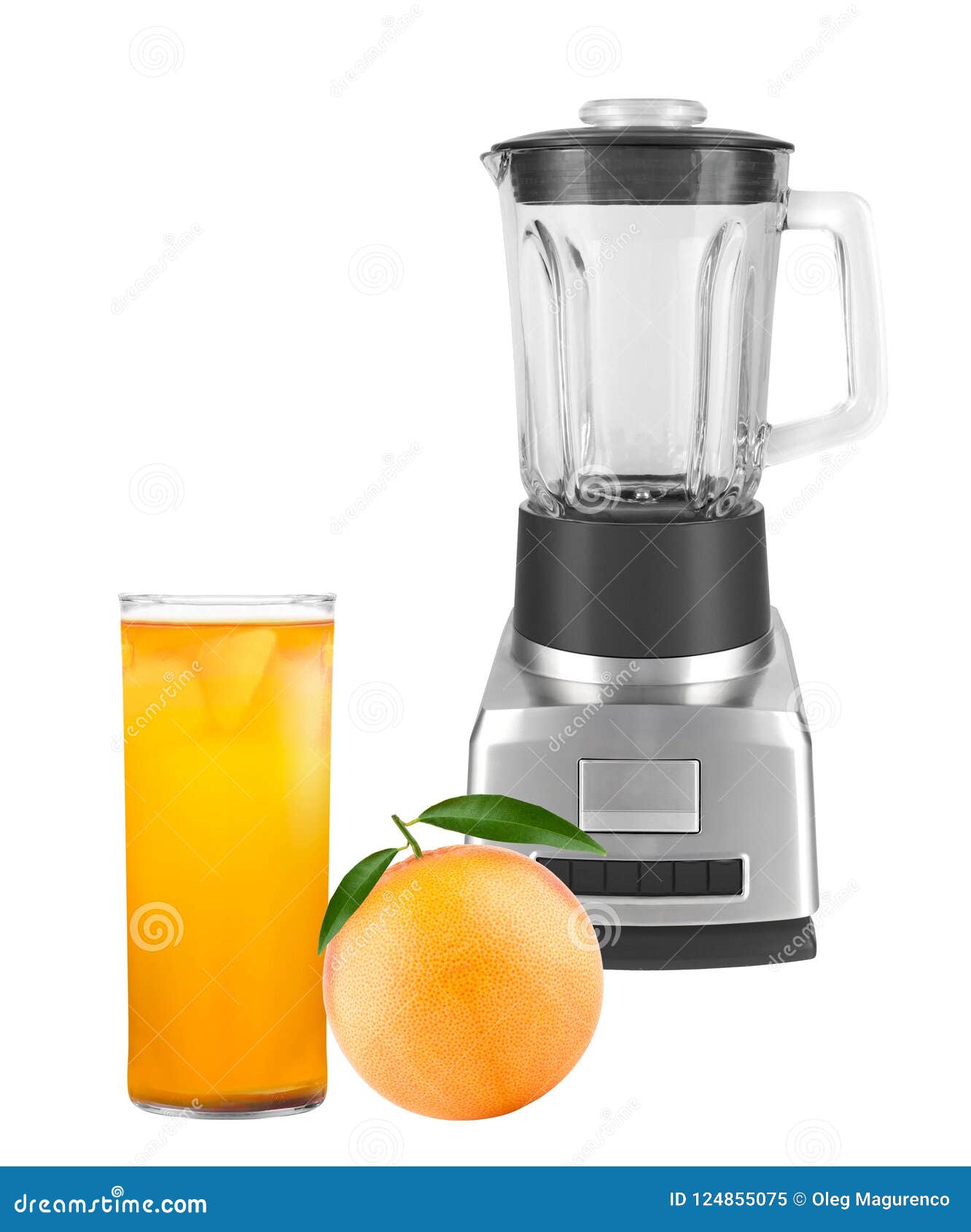 Licuadora Con El Zumo De Naranja Imagen de archivo Imagen de aislado