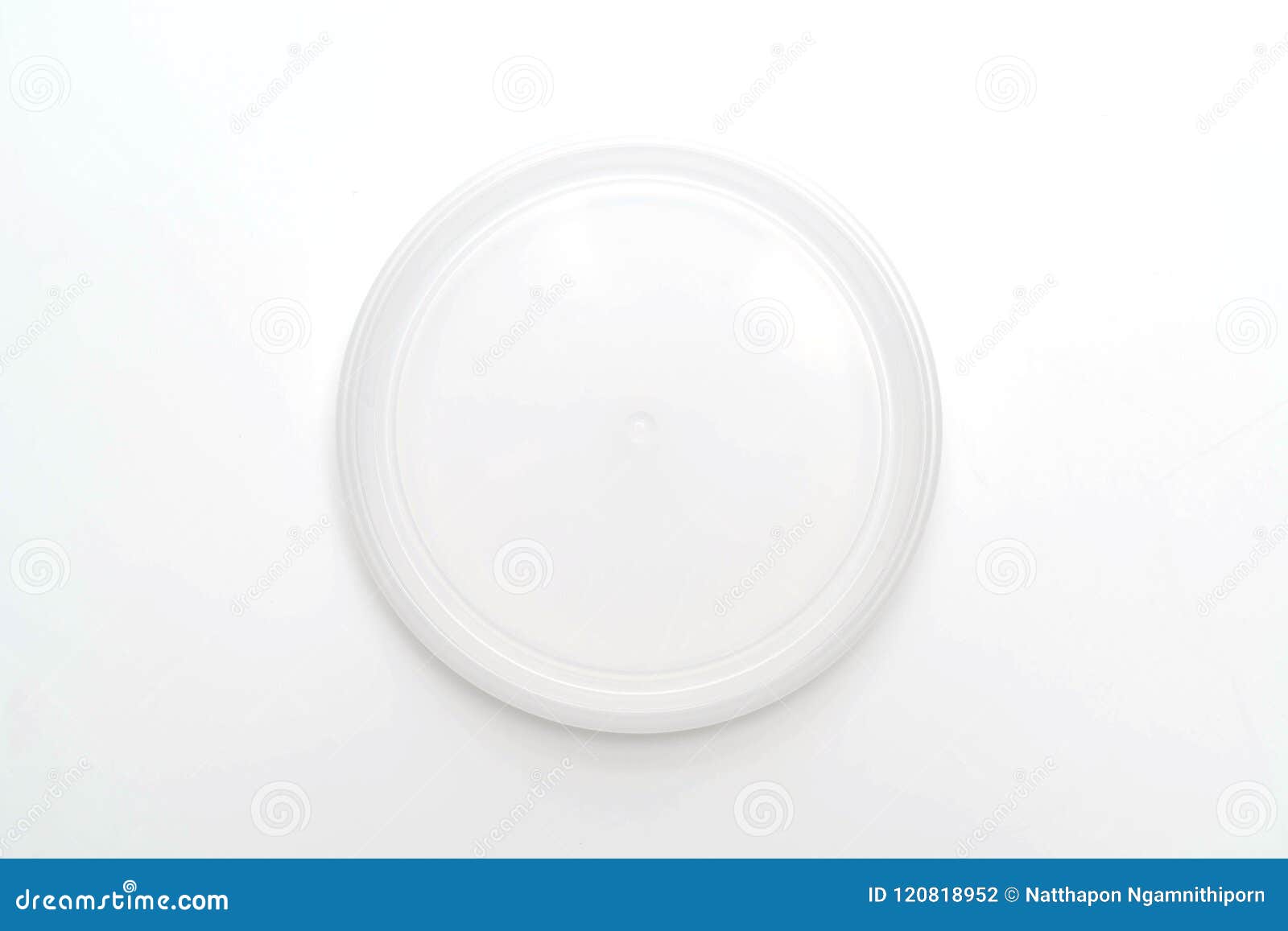 lid of packaging on white