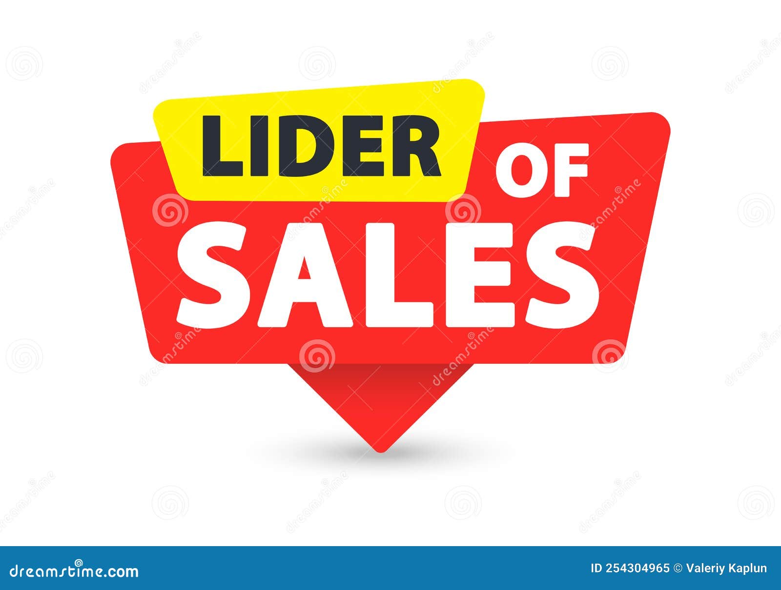 lider of sales - banner, speech bubble, label, sticker, ribbon template.  stock 