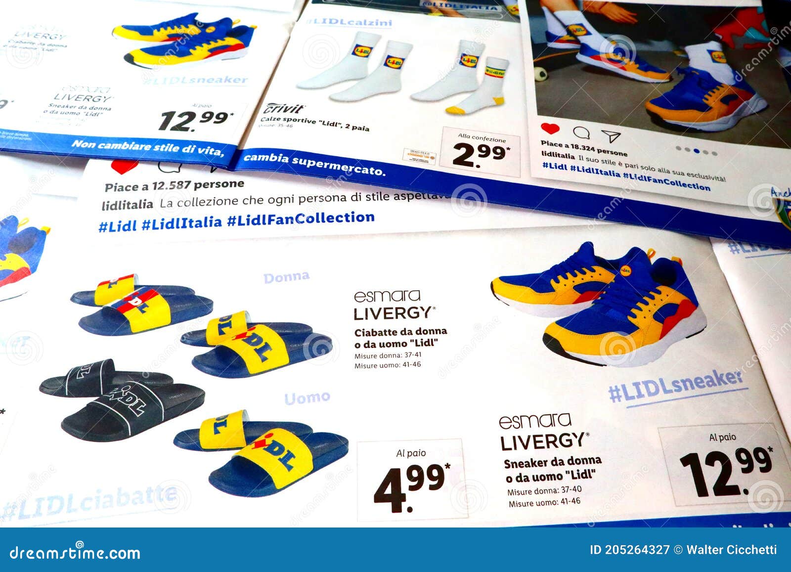 Aantrekkelijk zijn aantrekkelijk mineraal Afrikaanse LIDL Supermarket Chain Weekly Ad Flyer for Limited Edition of Sneakers,  Flip-Flops, Socks and T-Shirts Editorial Photography - Image of marketing,  products: 205264327