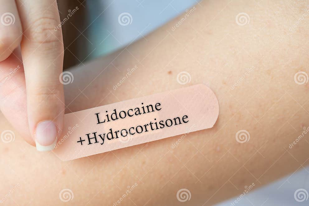 Lidocaine+Hydrocortisone Transdermal Patch Stock Photo Image of