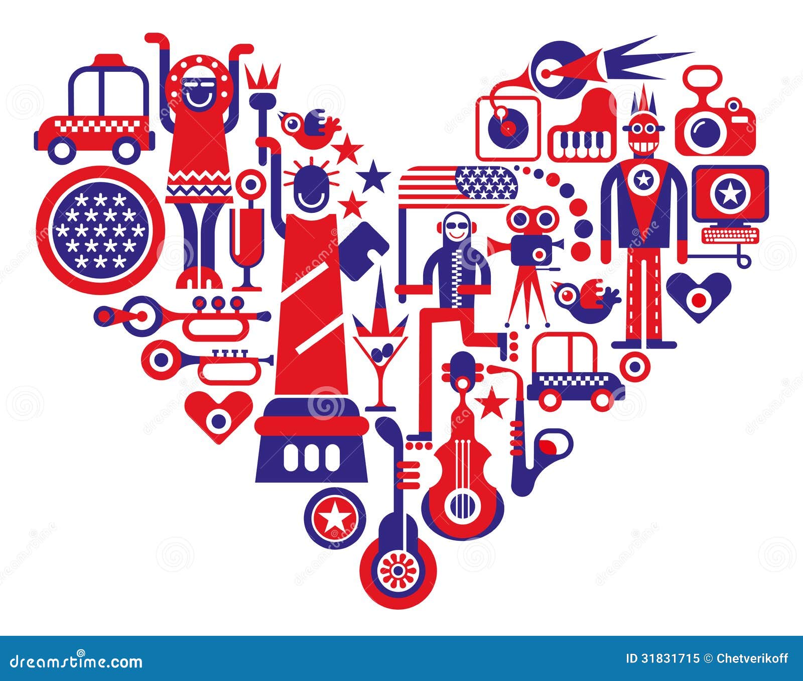 Liebe Amerika vektor abbildung. Illustration von feiertag 31831715