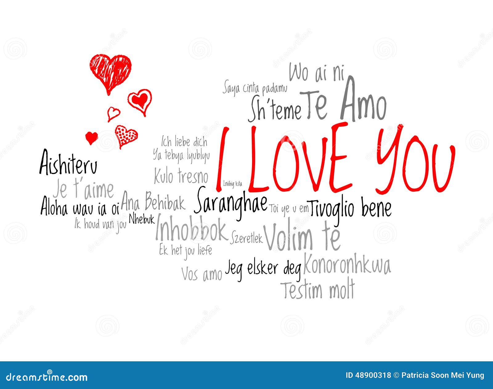 Lieben Sie Wörter Ich Liebe Dich in Der Unterschiedlichen Sprache Der