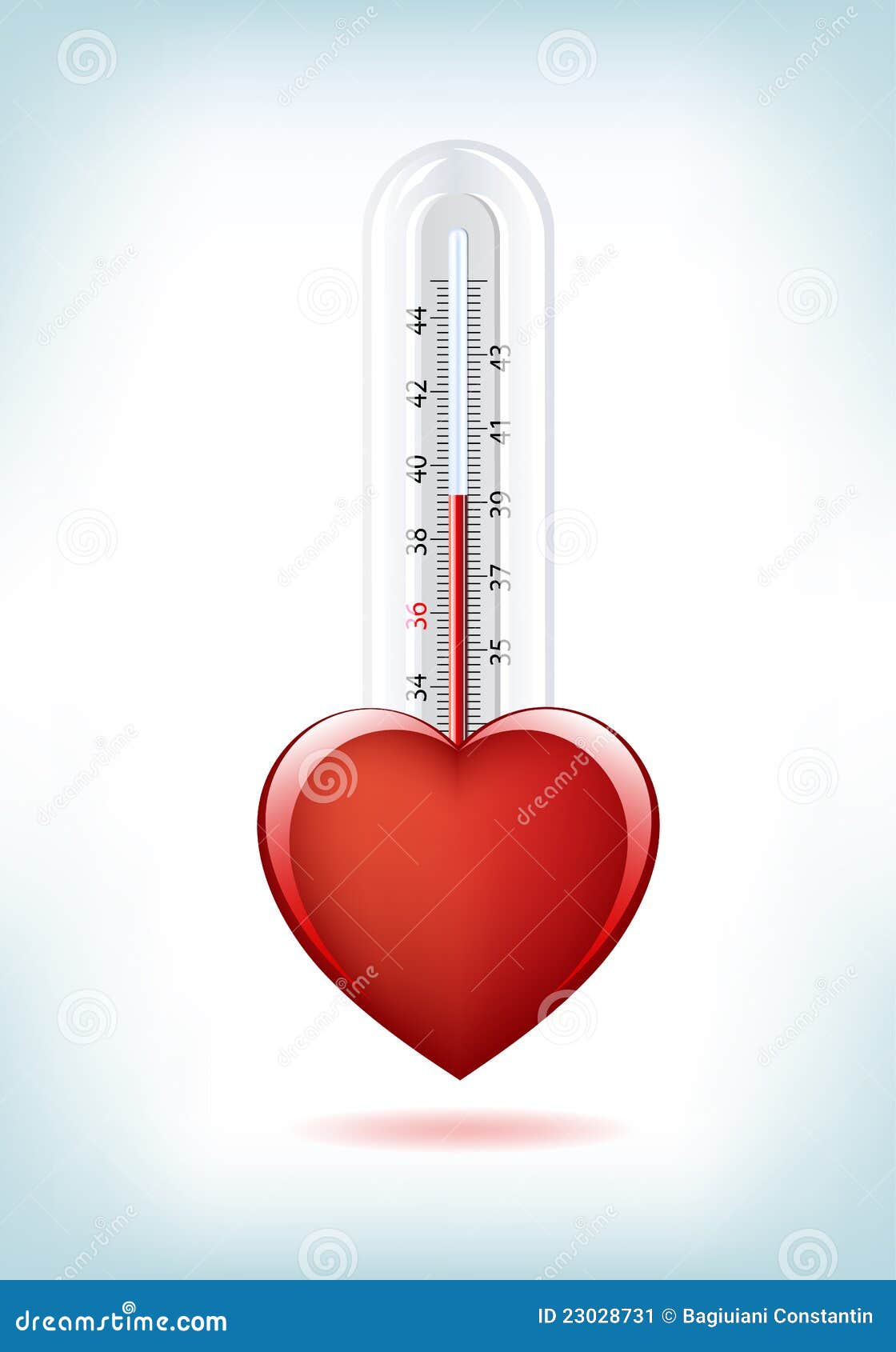 LiebesThermometer vektor abbildung. Illustration von inneres 23028731