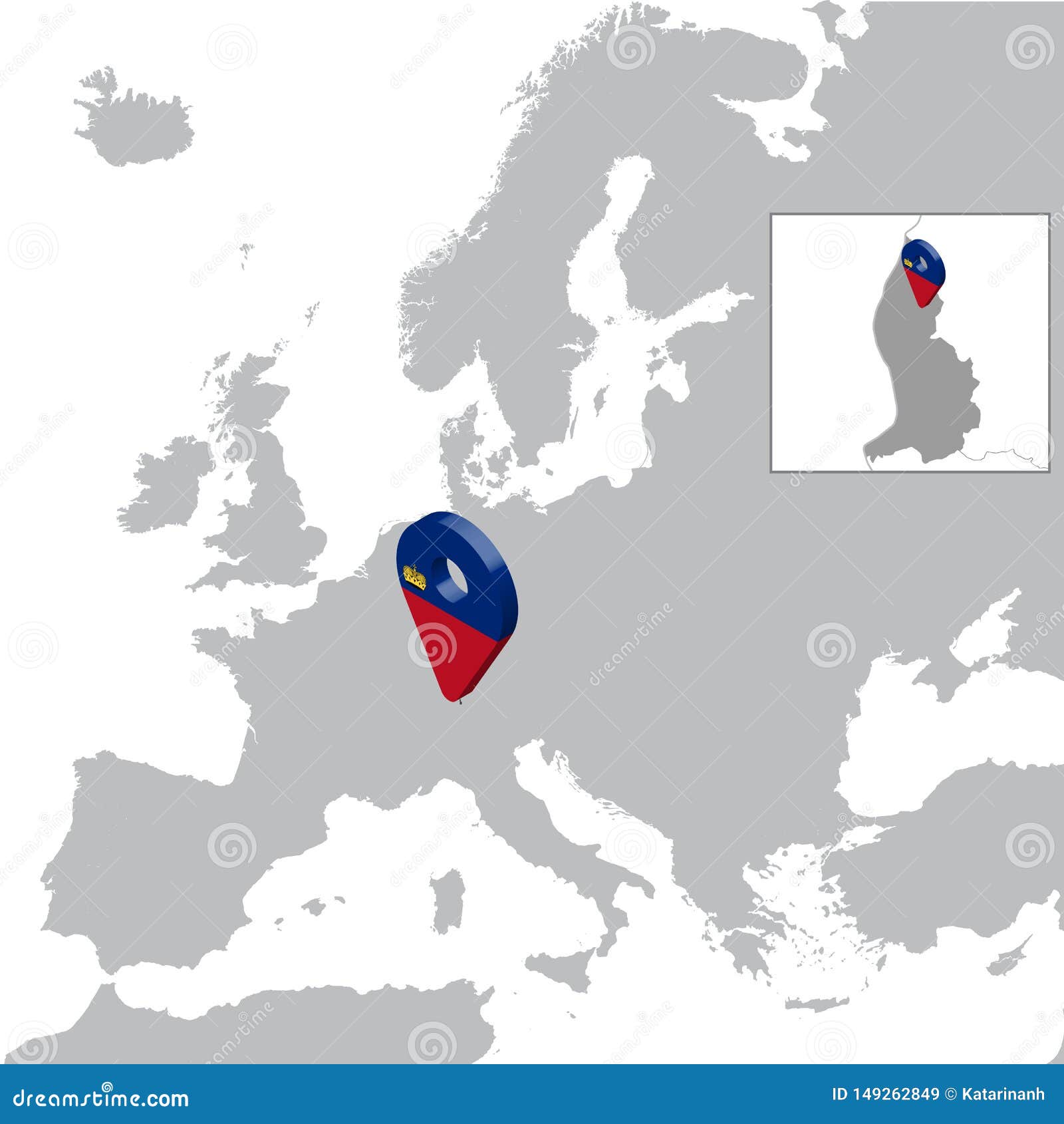 Liechtenstein Location Map On Map Europe 3d Liechtenstein Flag Map Marker Location Pin High Quality Map Of Liechtenstein Vecto Stock Vector Illustration Of Geolocation Land 149262849
