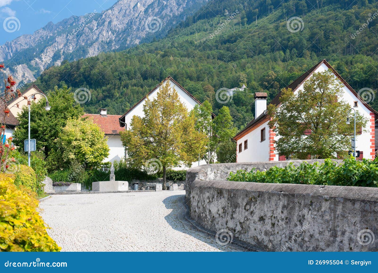 Liechtenstein in september stock photo. Image of town - 26995504