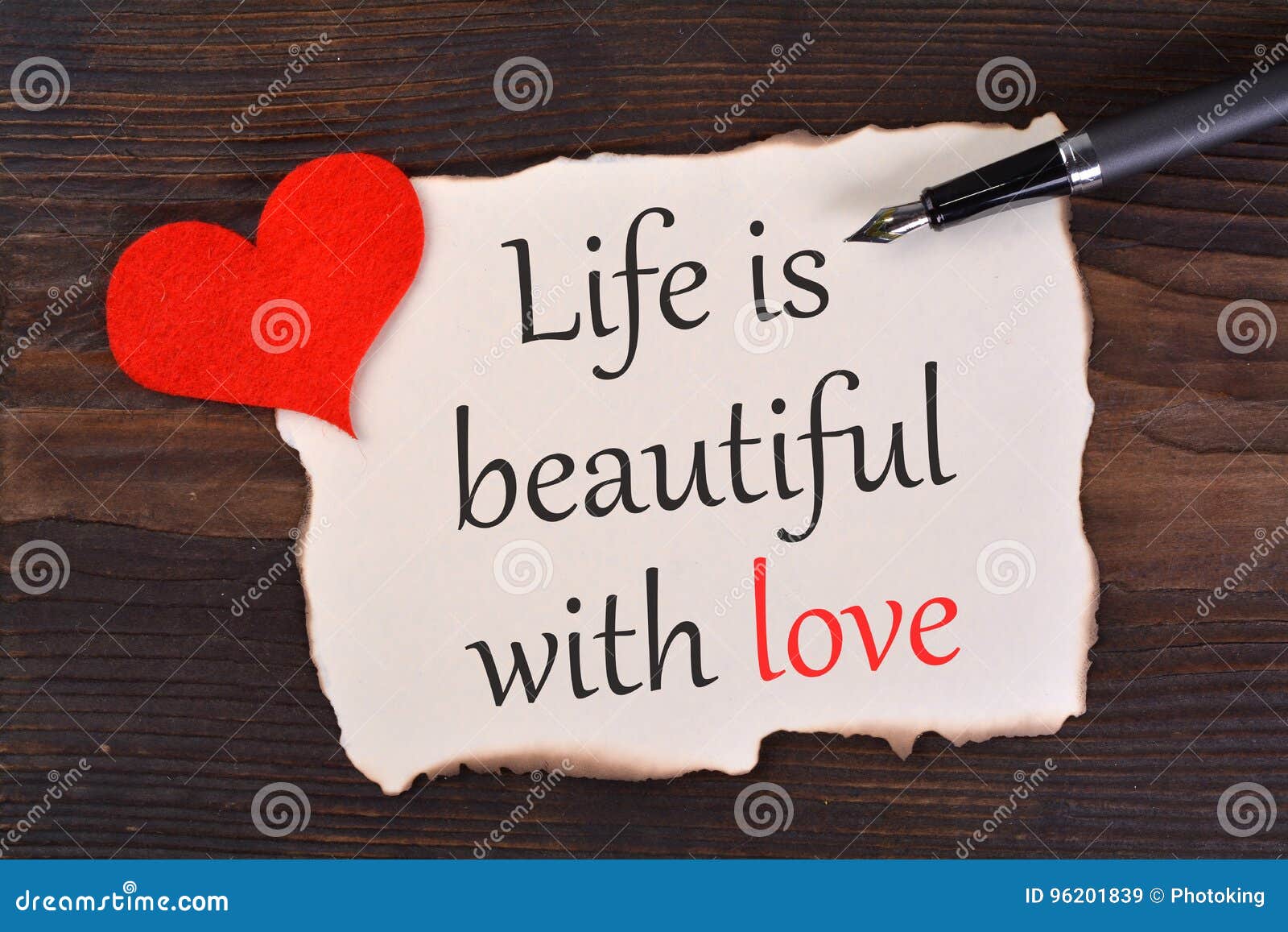 Life in Beautiful with Love Stock Image - Image of brown, life ...