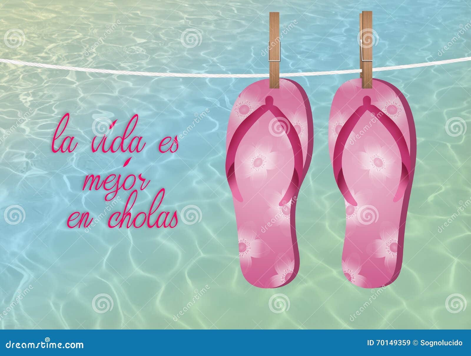 Life is Better in Flip-flops Stock Illustration - Illustration of