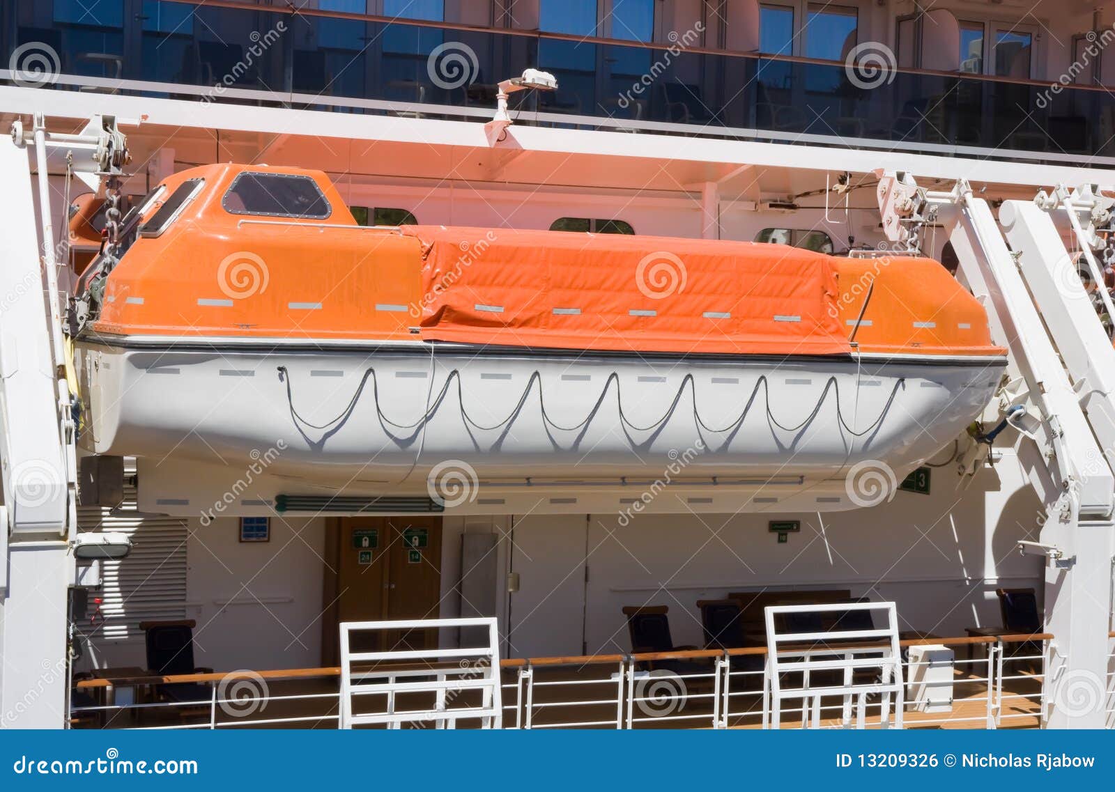 Life Boat Handling Gear Winch Of Big Vessel RoyaltyFree Stock Image