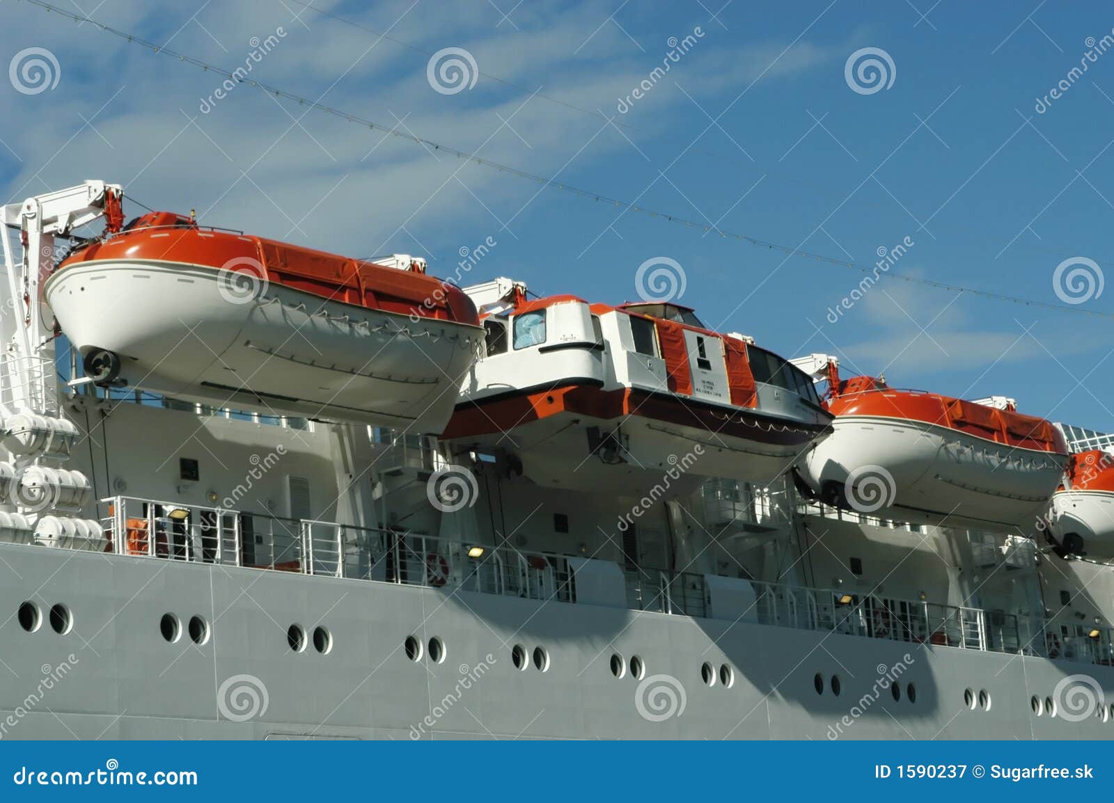 Life Boat Handling Gear Winch Of Big Vessel RoyaltyFree Stock Image