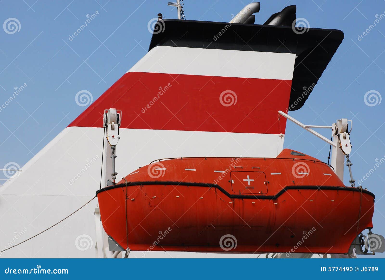 Life Boat Handling Gear Winch Of Big Vessel RoyaltyFree Stock Image