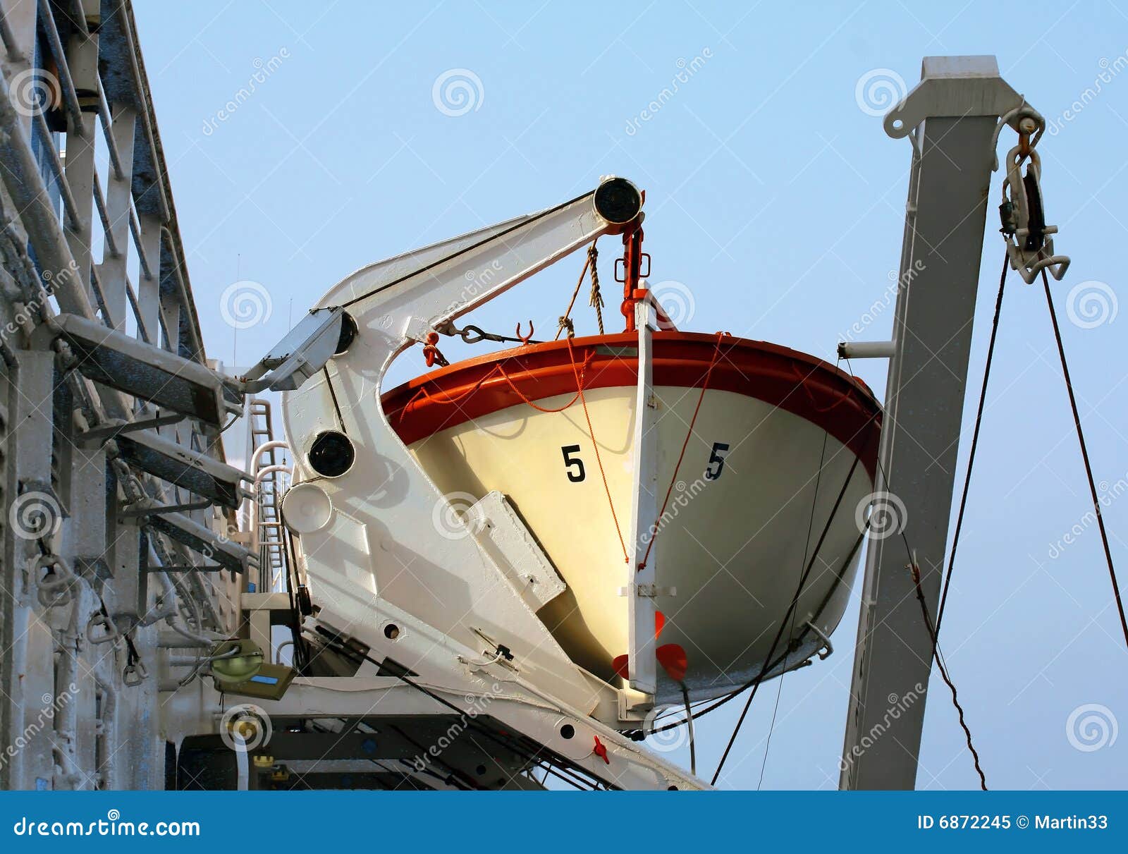 Life Boat Handling Gear Winch Of Big Vessel RoyaltyFree Stock Image
