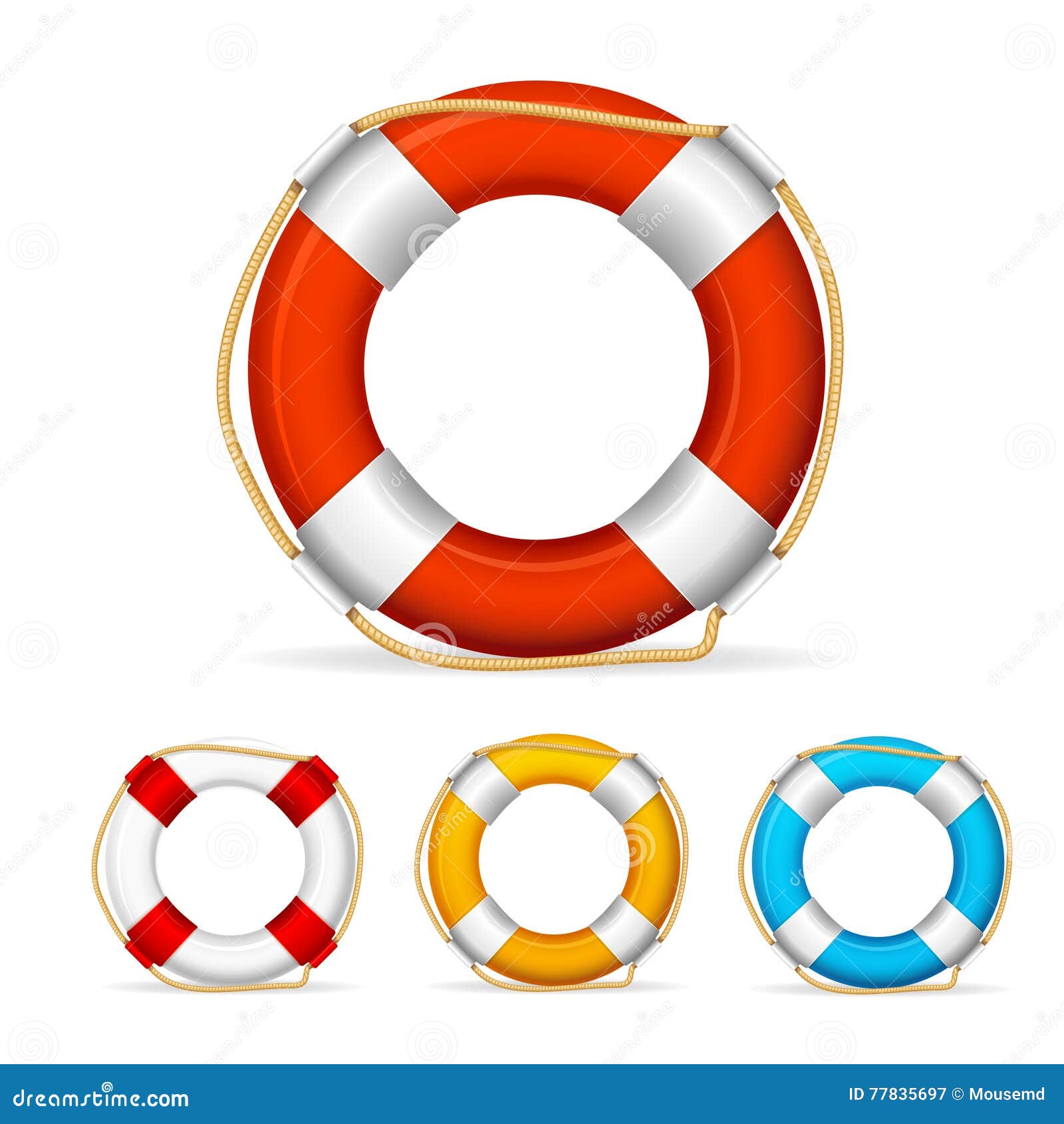 life buoy color set. 