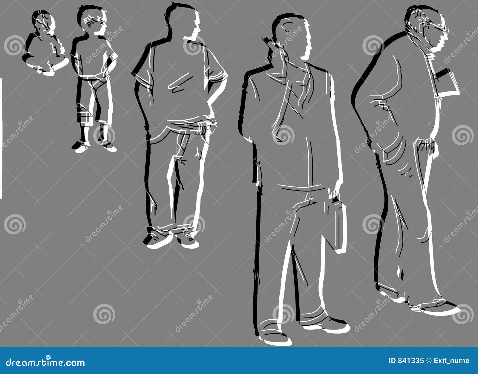life evolution silhouette