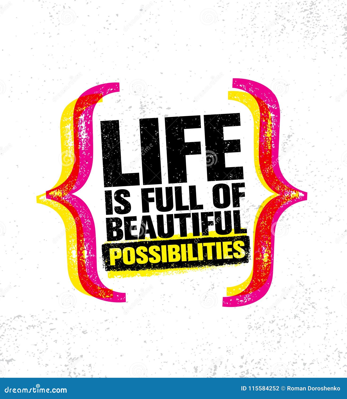 life is full of beautiful possibilities. inspiring creative motivation quote poster template.  typography banner