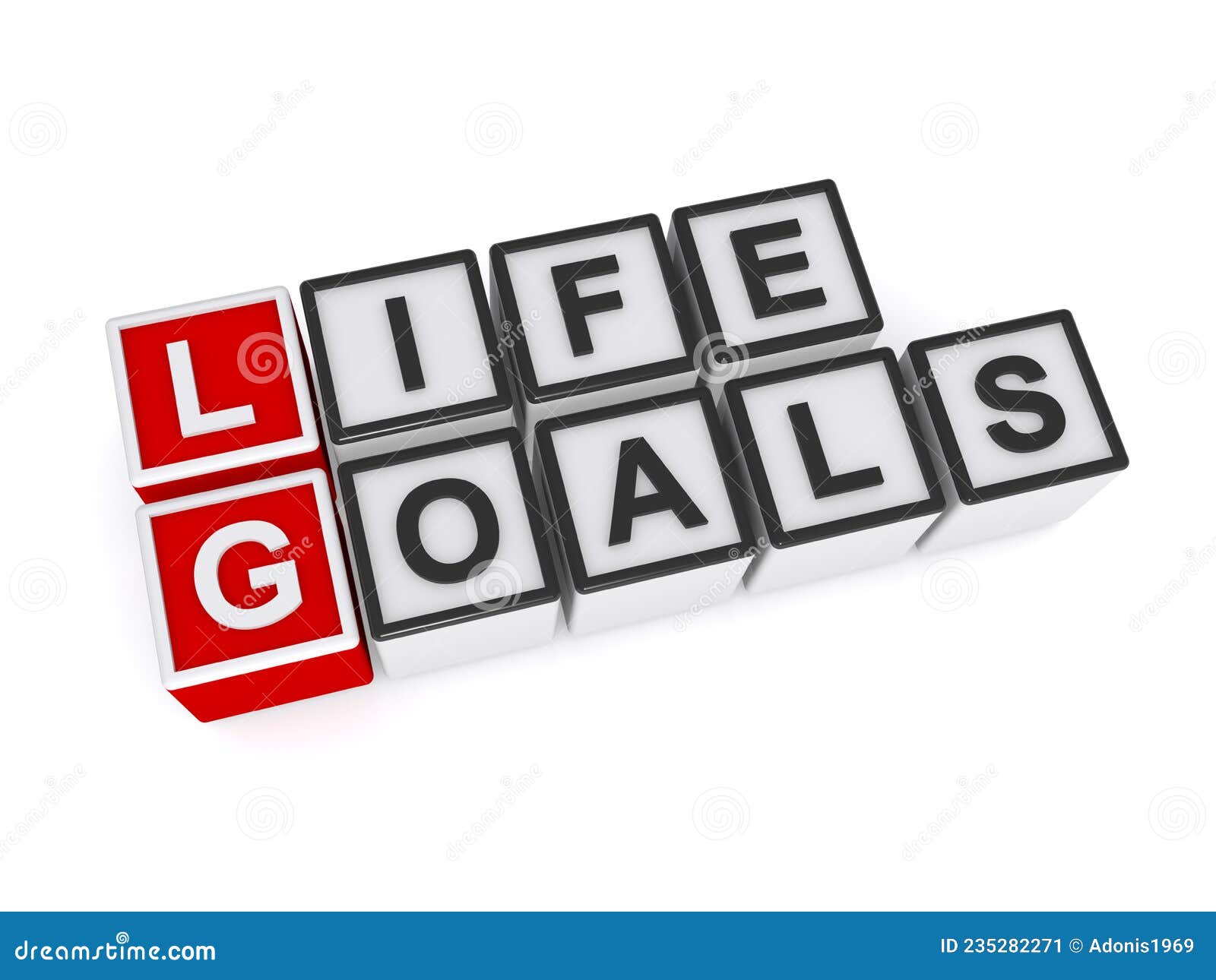 Life Goals Written On Blackboard In Businessman Hands, Success Tips