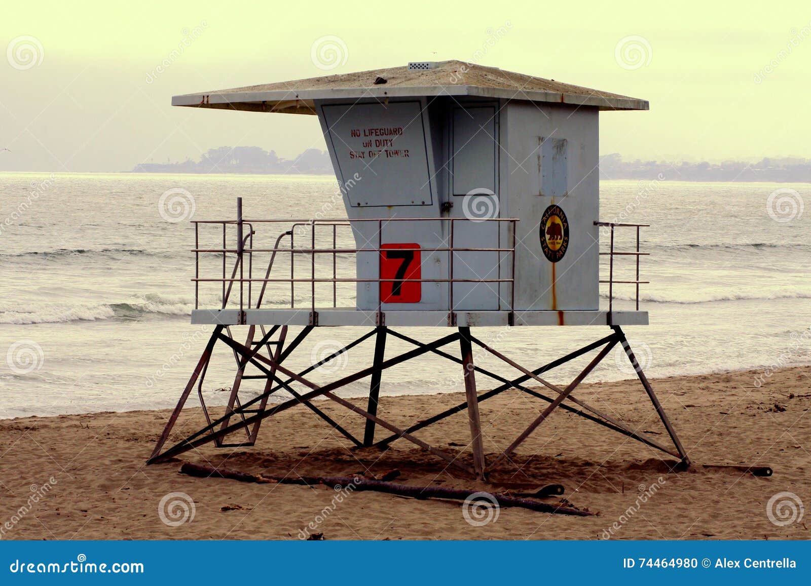 Life Guard Tower stock photo. Image of dusk, sand, california 74464980