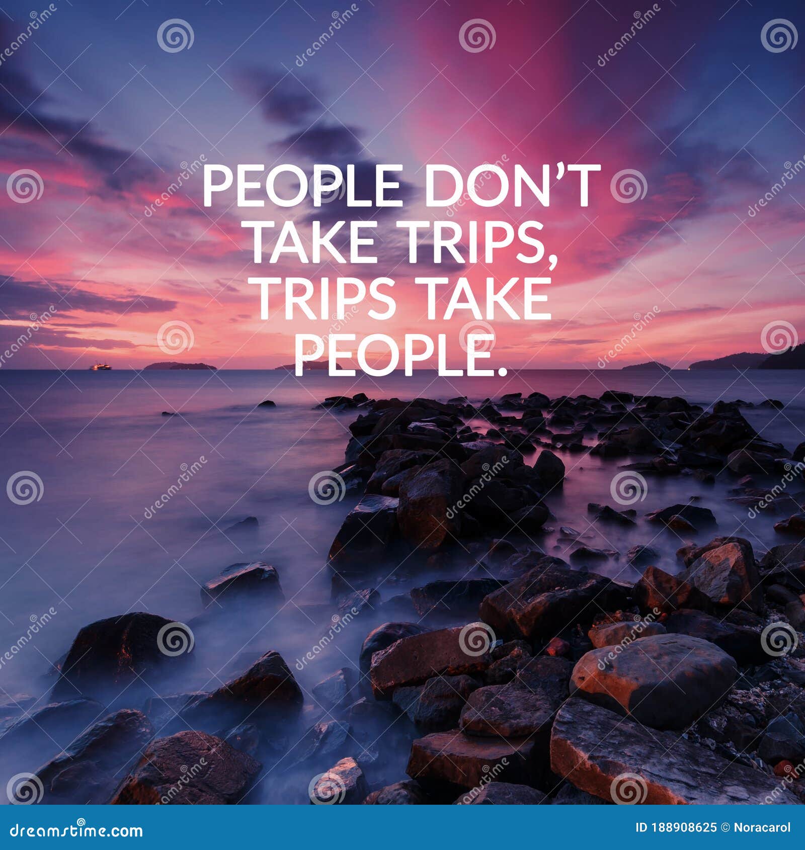 inspirational and motivation quotes - people don`t take trips, trips take people