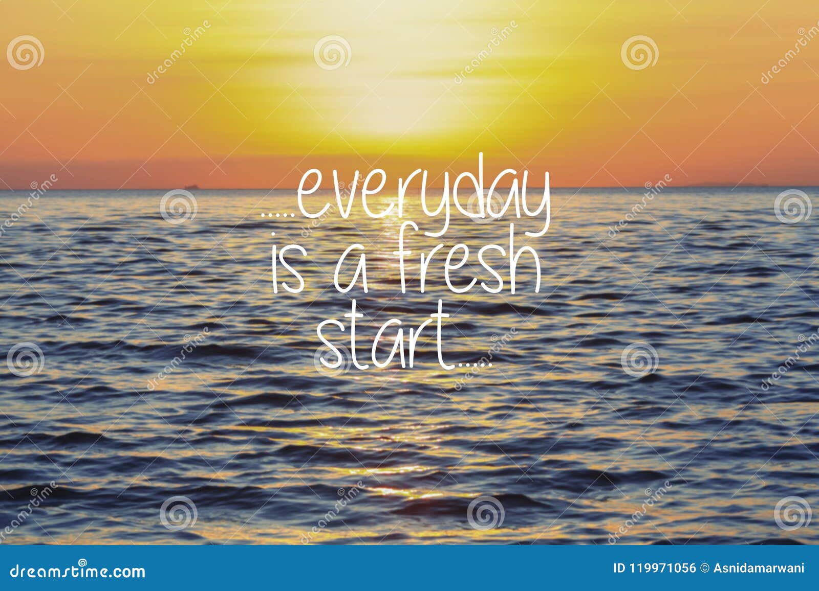 life inspirational quotes - everyday is a fresh start on sunset