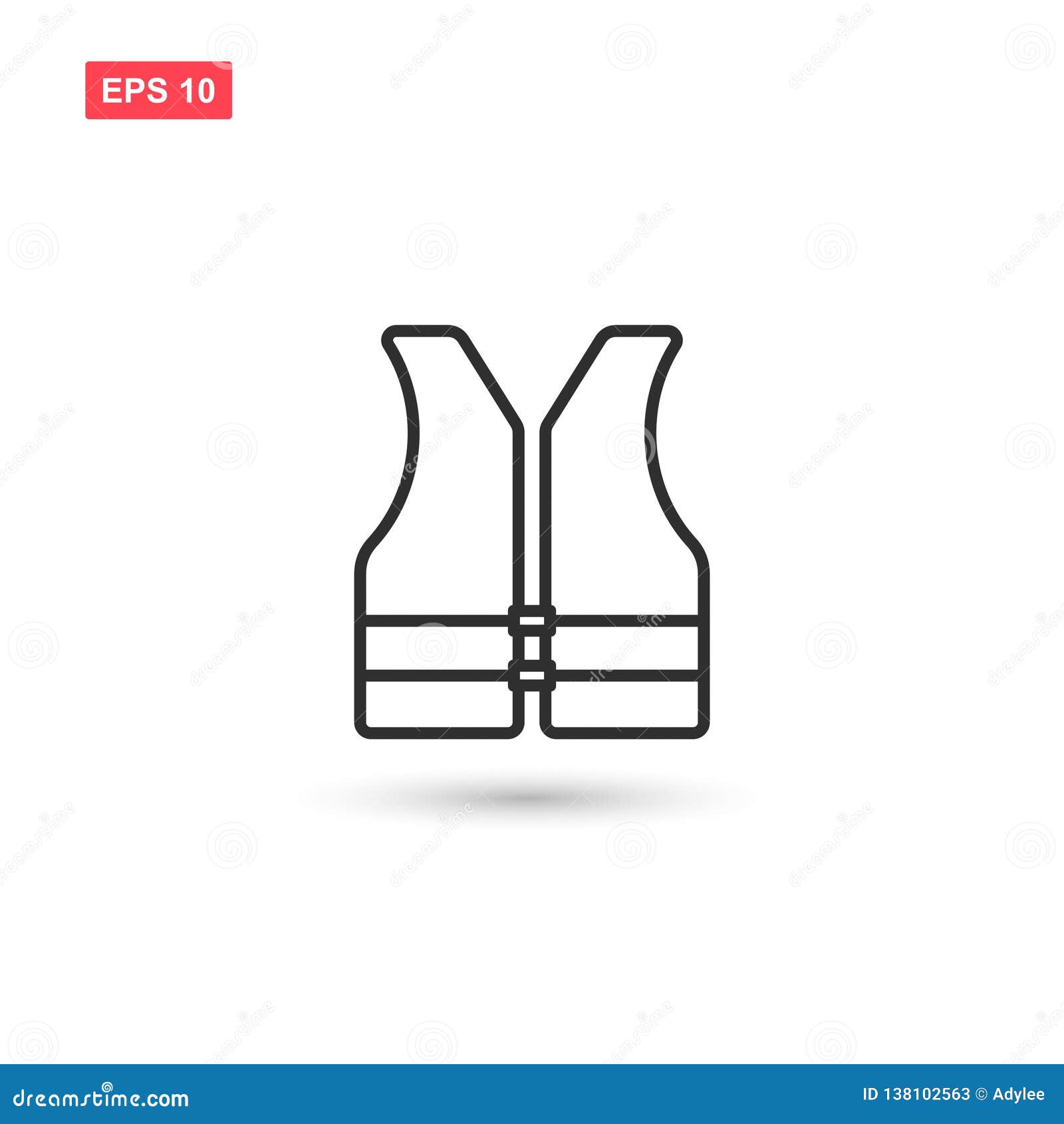 Life Jacket Icon Vector Design Isolated 4 Stock Vector - Illustration ...