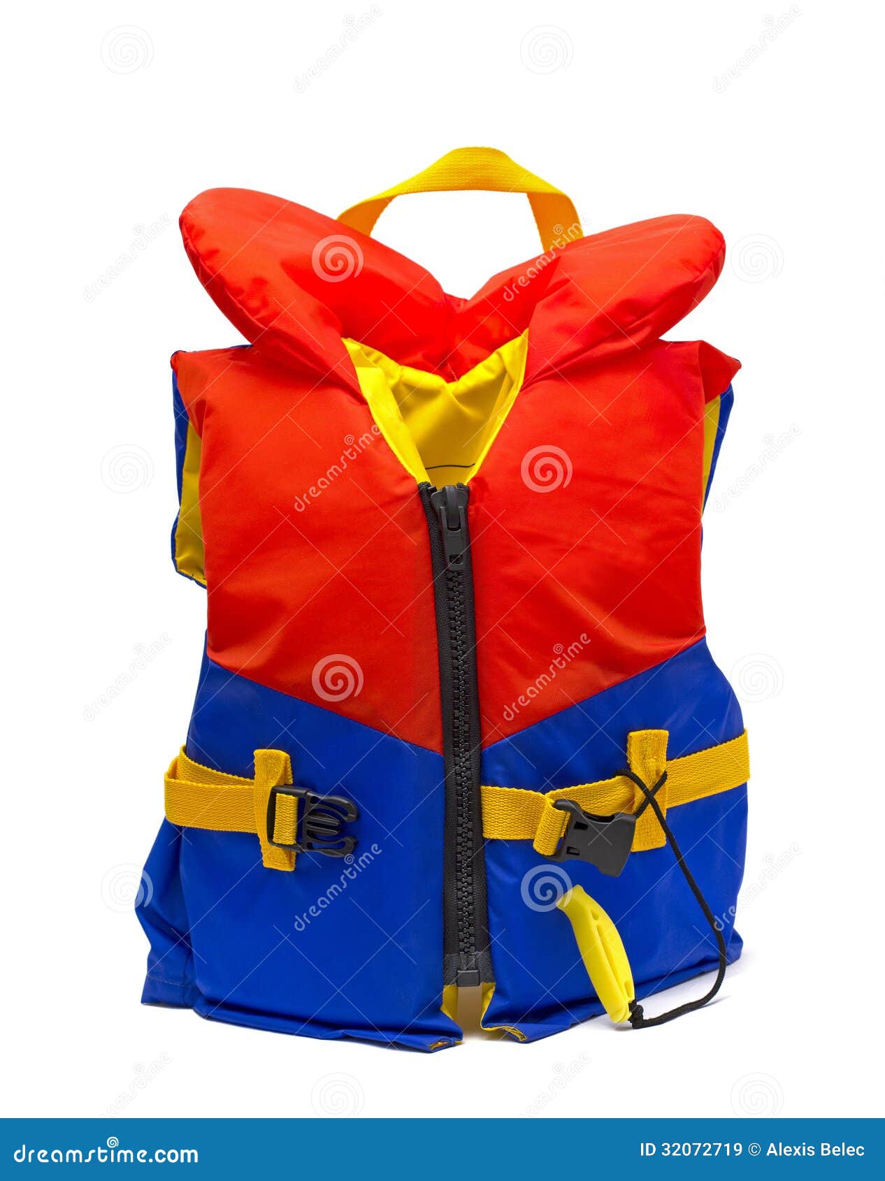 Life jacket stock image. Image of white, yellow, whisle - 32072719