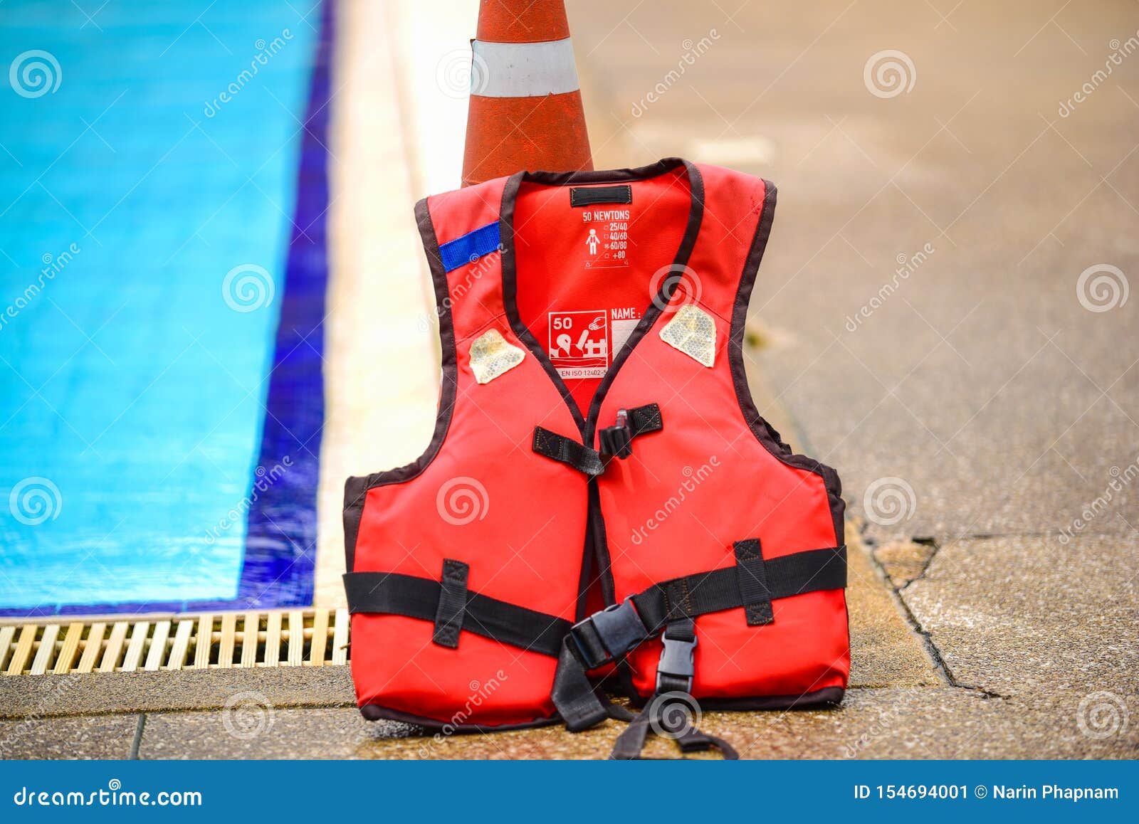 Red life jacket stock image. Image of help, guard, insurance 154694001
