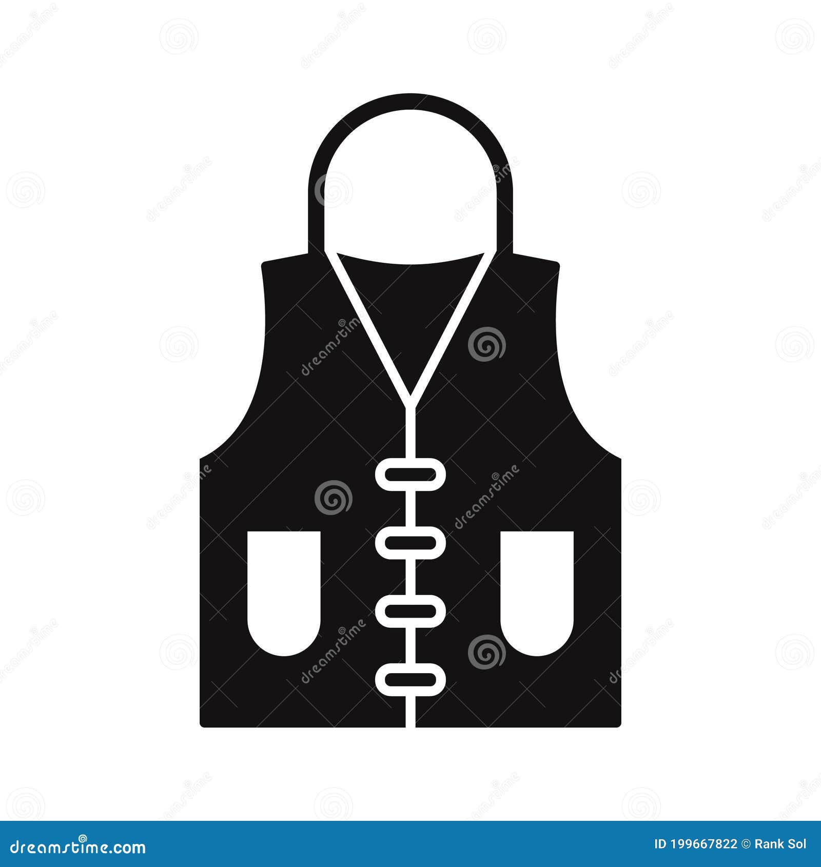 Life Jacket for Safety Vector Icon Which Can Easily Modify or Edit