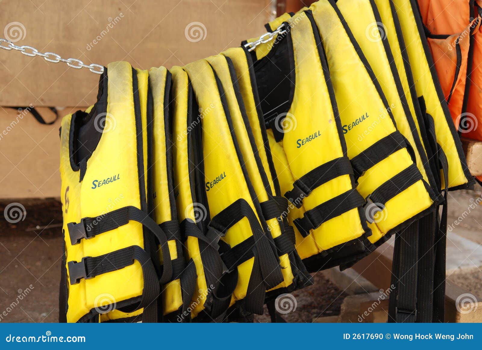 Life jackets stock photo. Image of jacket, hanging, wear 2617690
