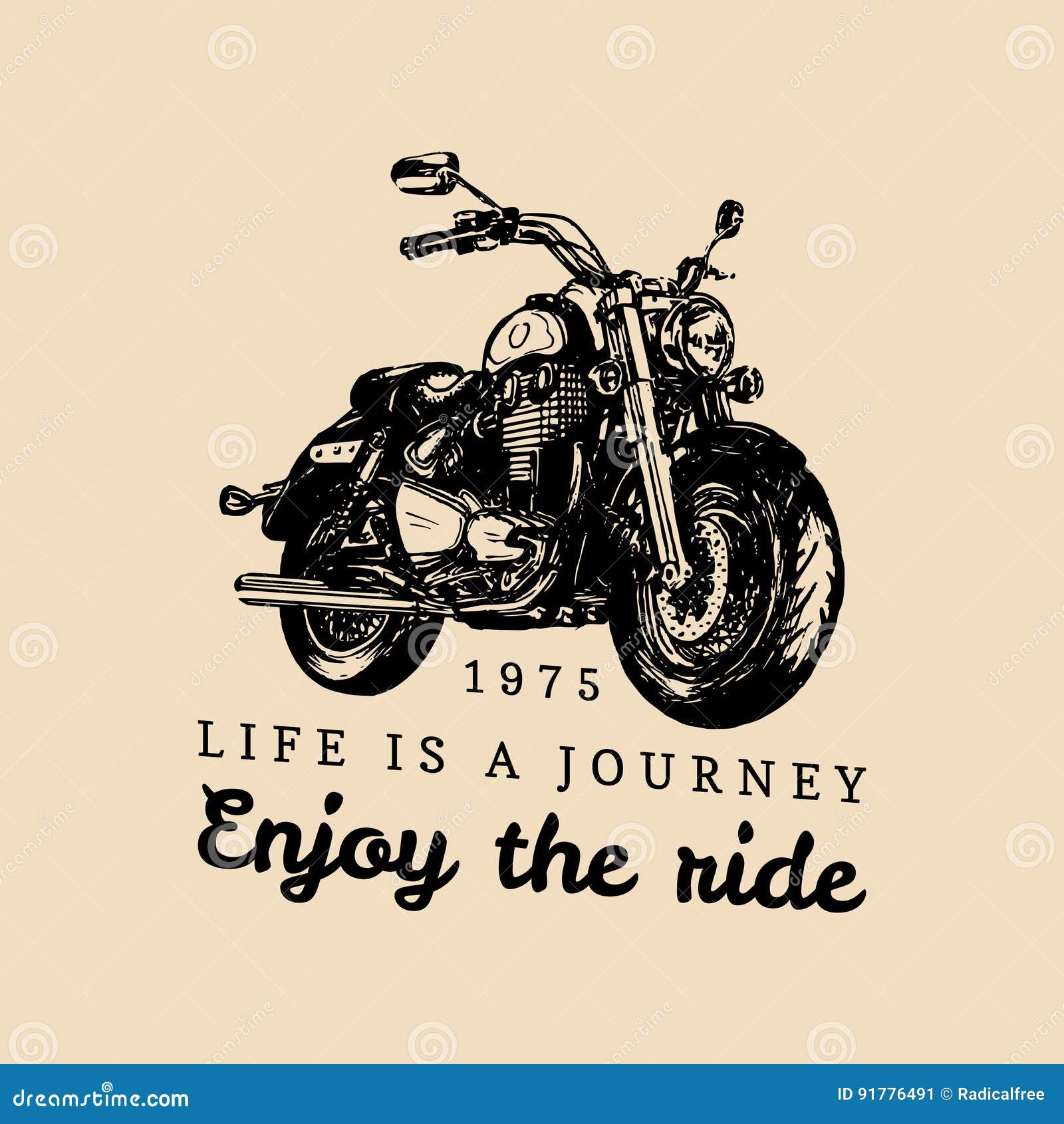 Life is a journey enjoy the ride Royalty Free Vector Image