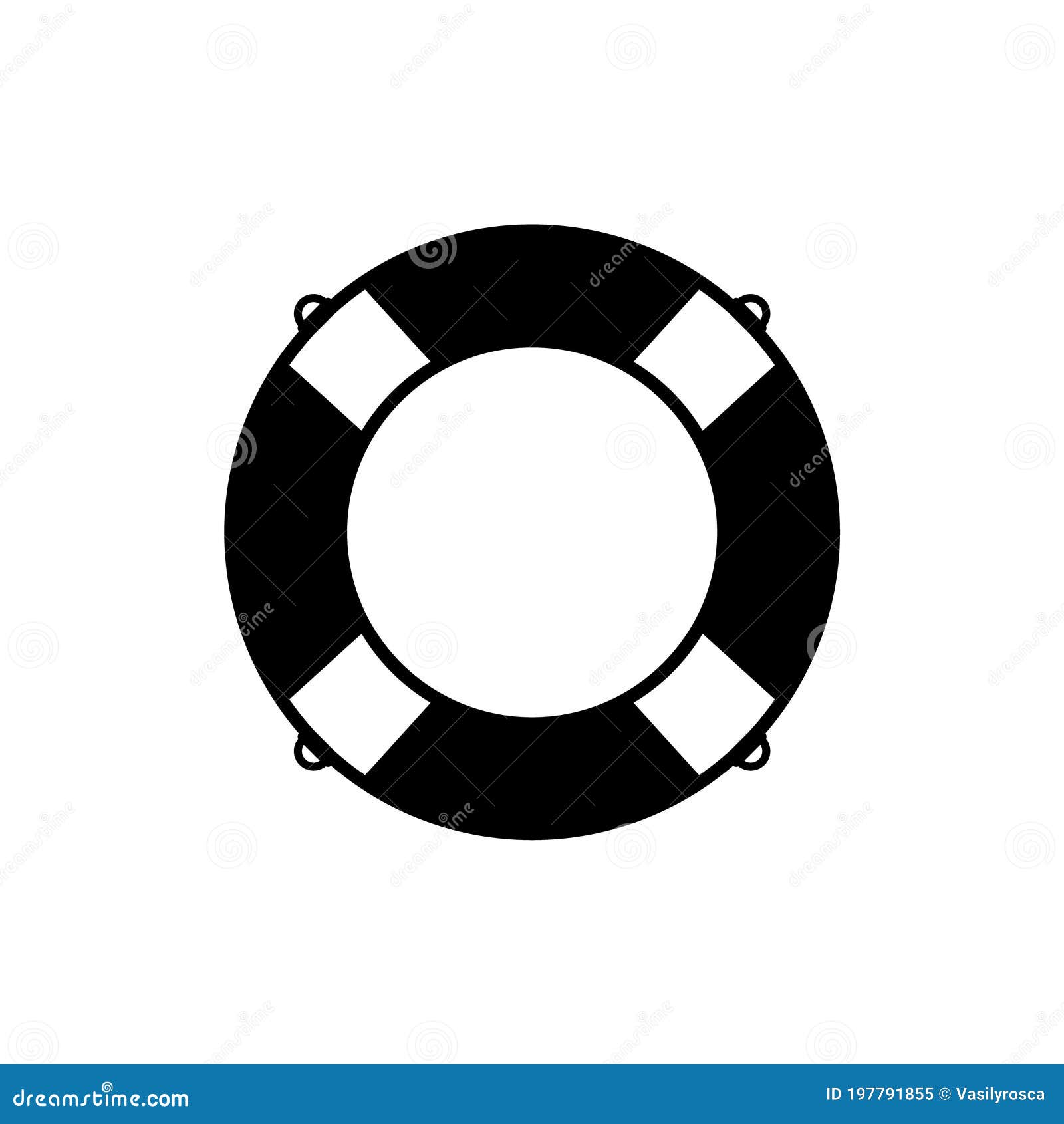 Life Preserver Buoy Ring Help Icon. Lifebuoy Saver Raft Swim Vector ...