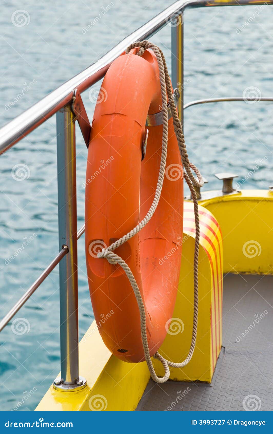 Life Rescue Ring Buoy on Shipboard Stock Image Image of rail, vessel