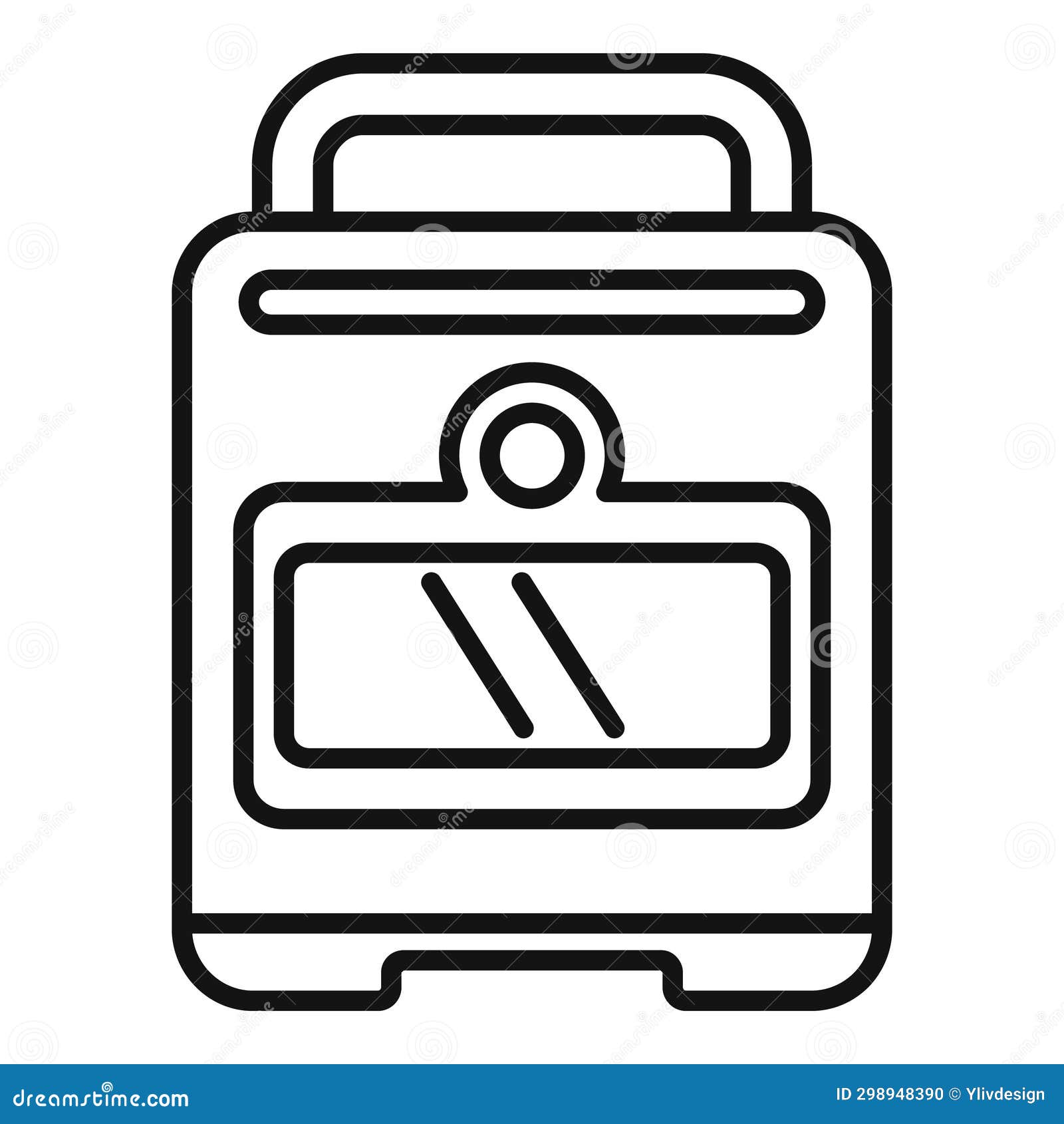 life save defibrillator icon outline . portable device