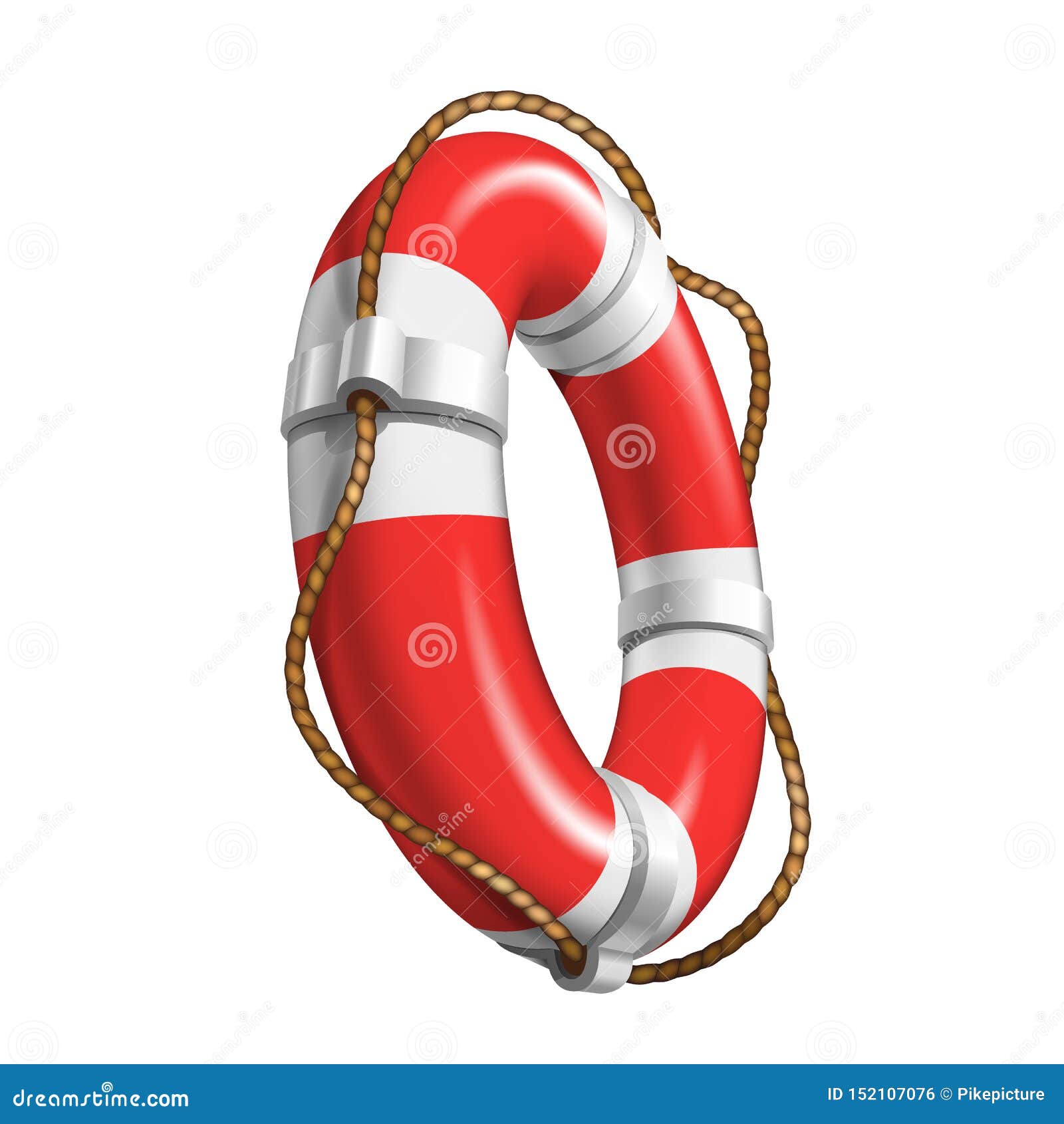 Life Saver Boat Element For Help Drowning Vector Stock Vector