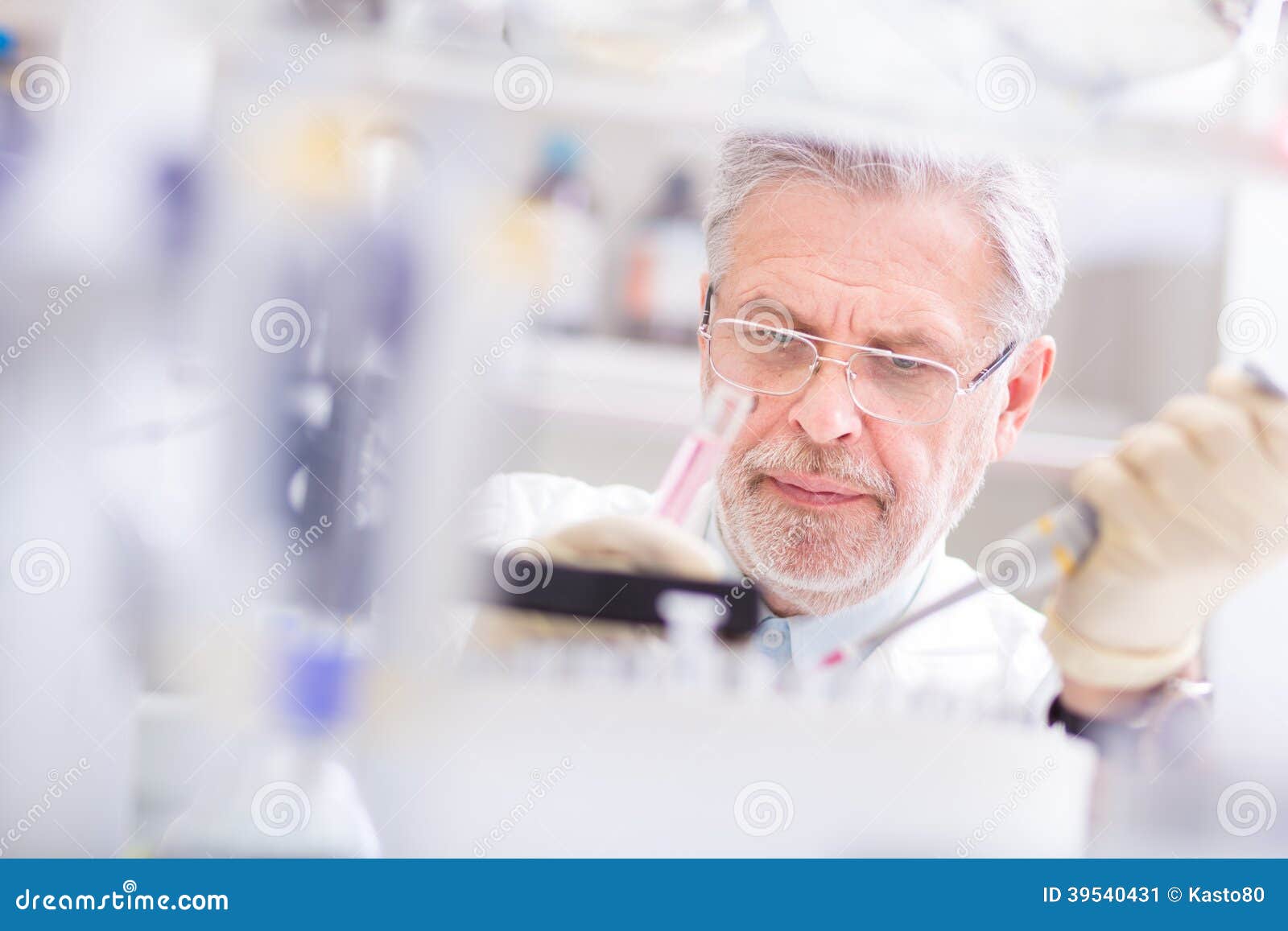 life scientist researching in the laboratory.