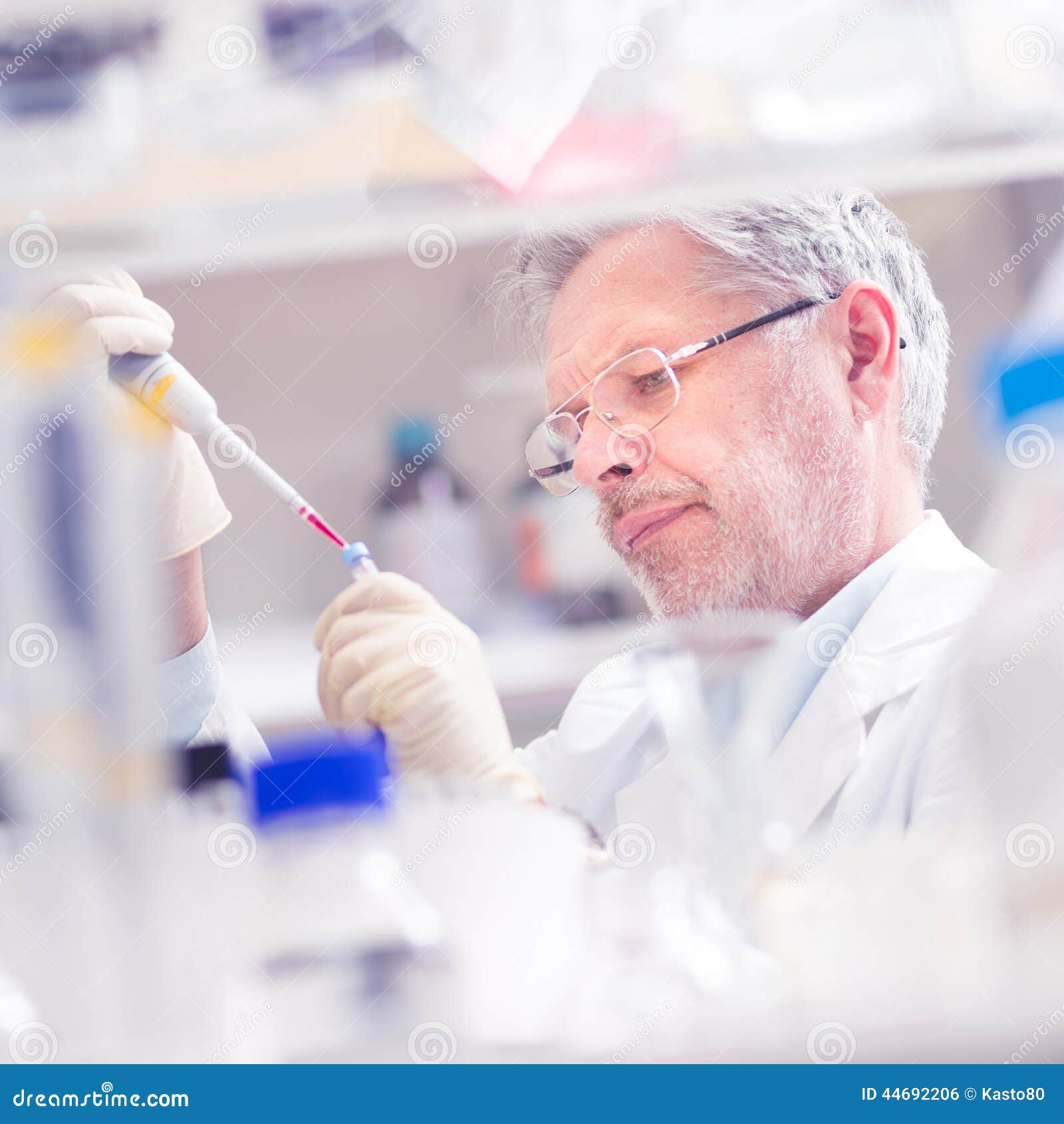 life scientist researching in the laboratory.