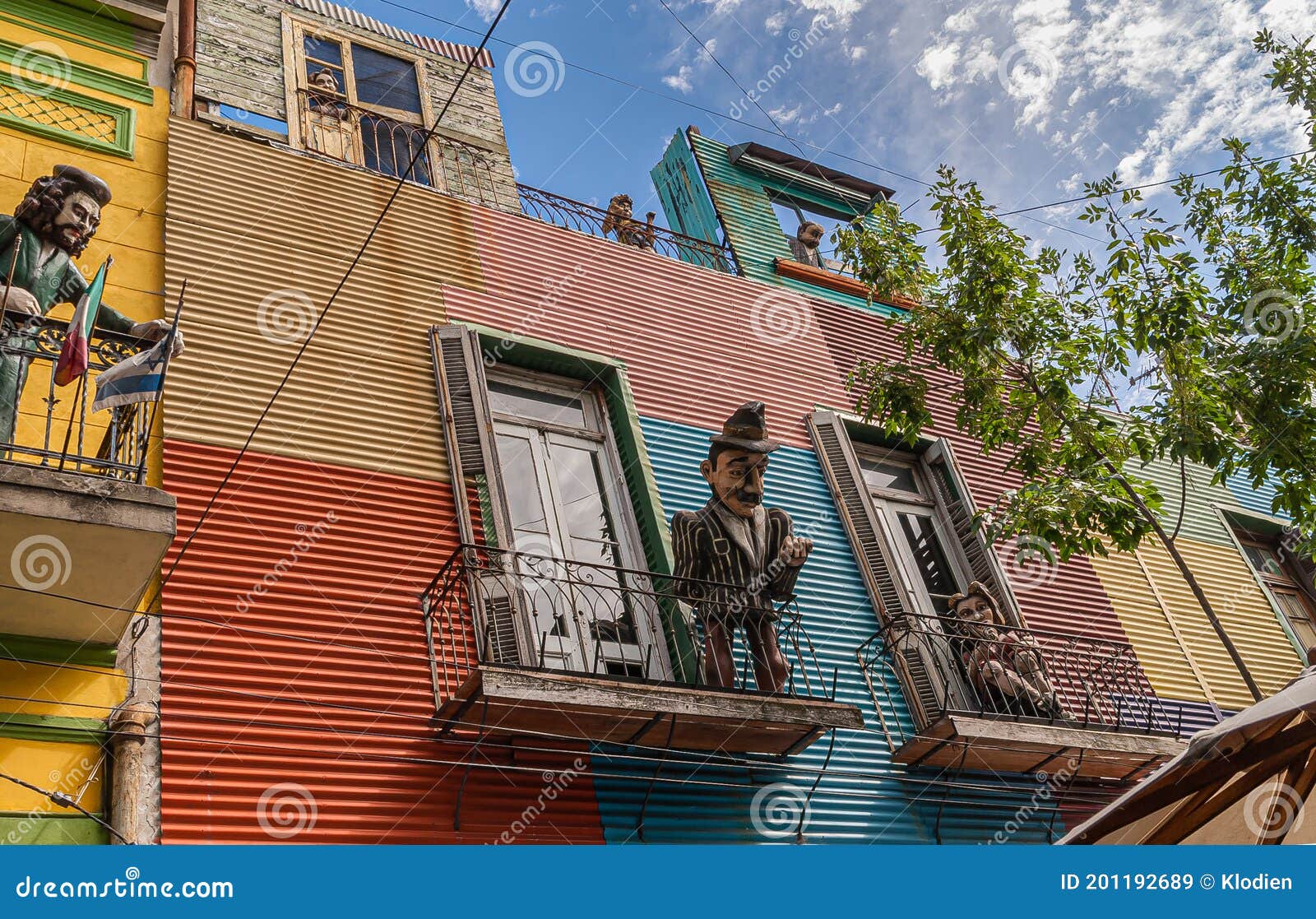 Life-size Human Dolls Looking into Street in La Boca, Buenos Aires,  Argentina Editorial Stock Image - Image of balcony, plata: 201192689