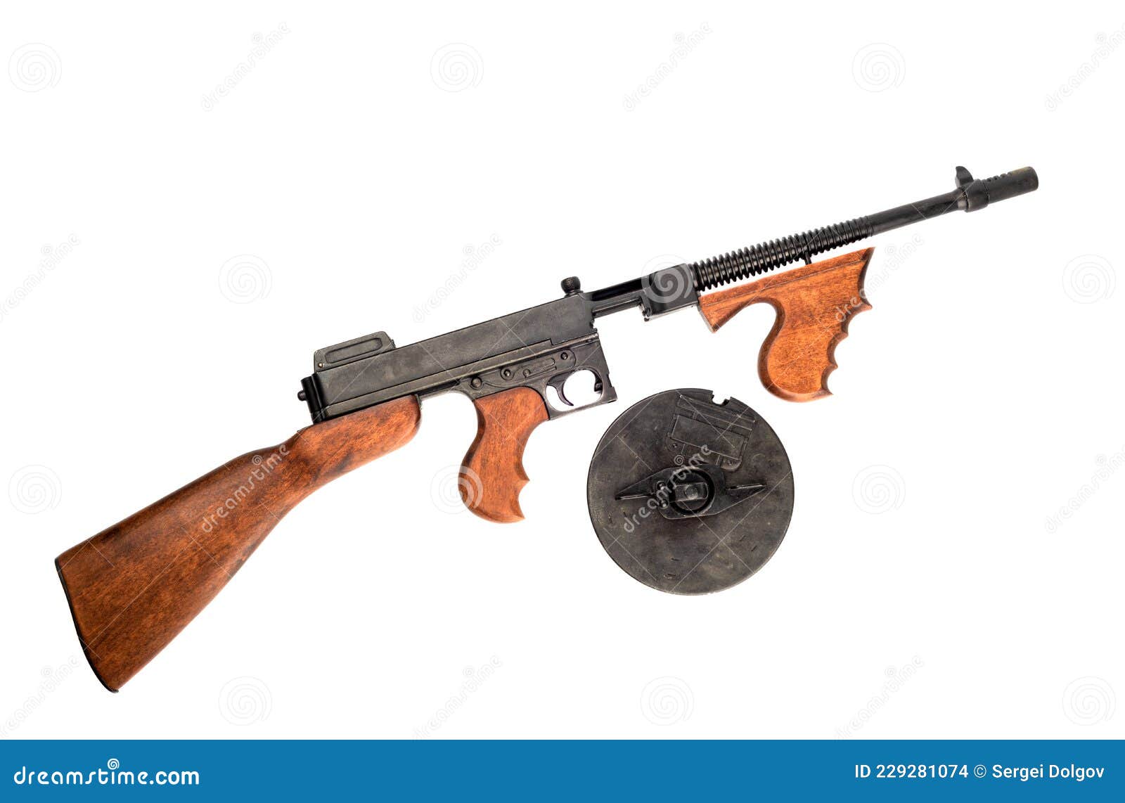 Life-size Model of a Thompson Submachine Gun with a Magazine for ...