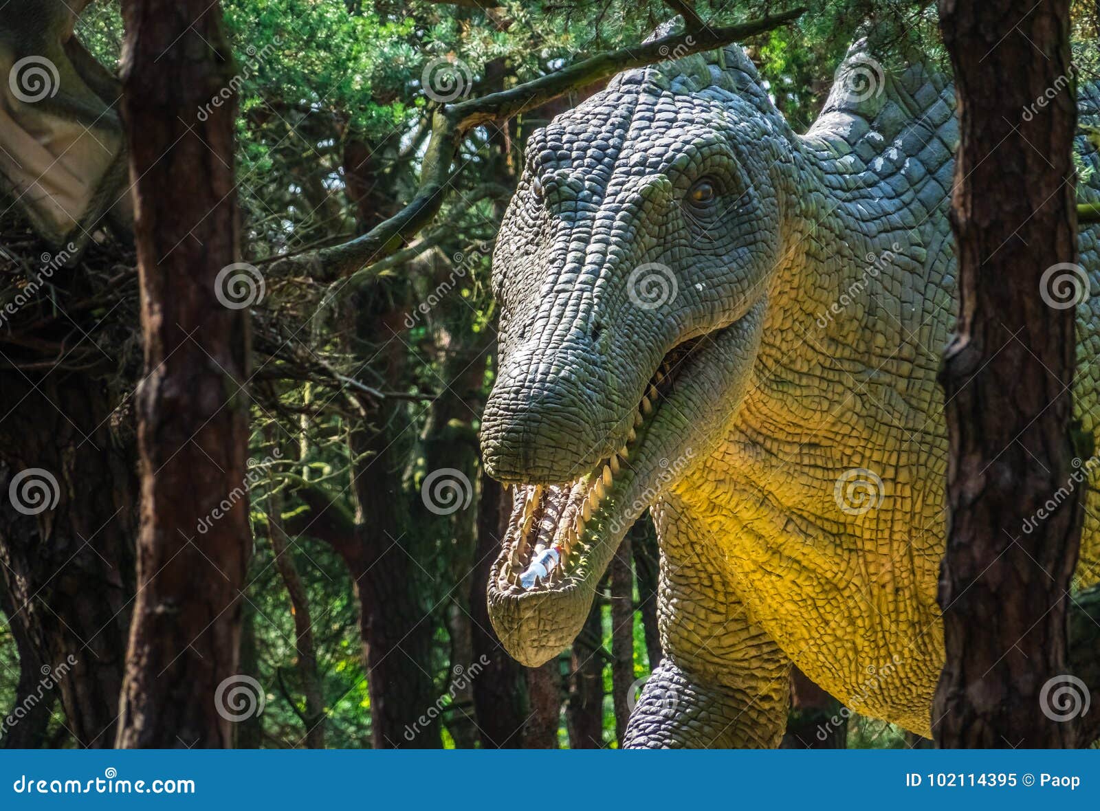 Huge dinosaur statue stock image. Image of historic 102114395