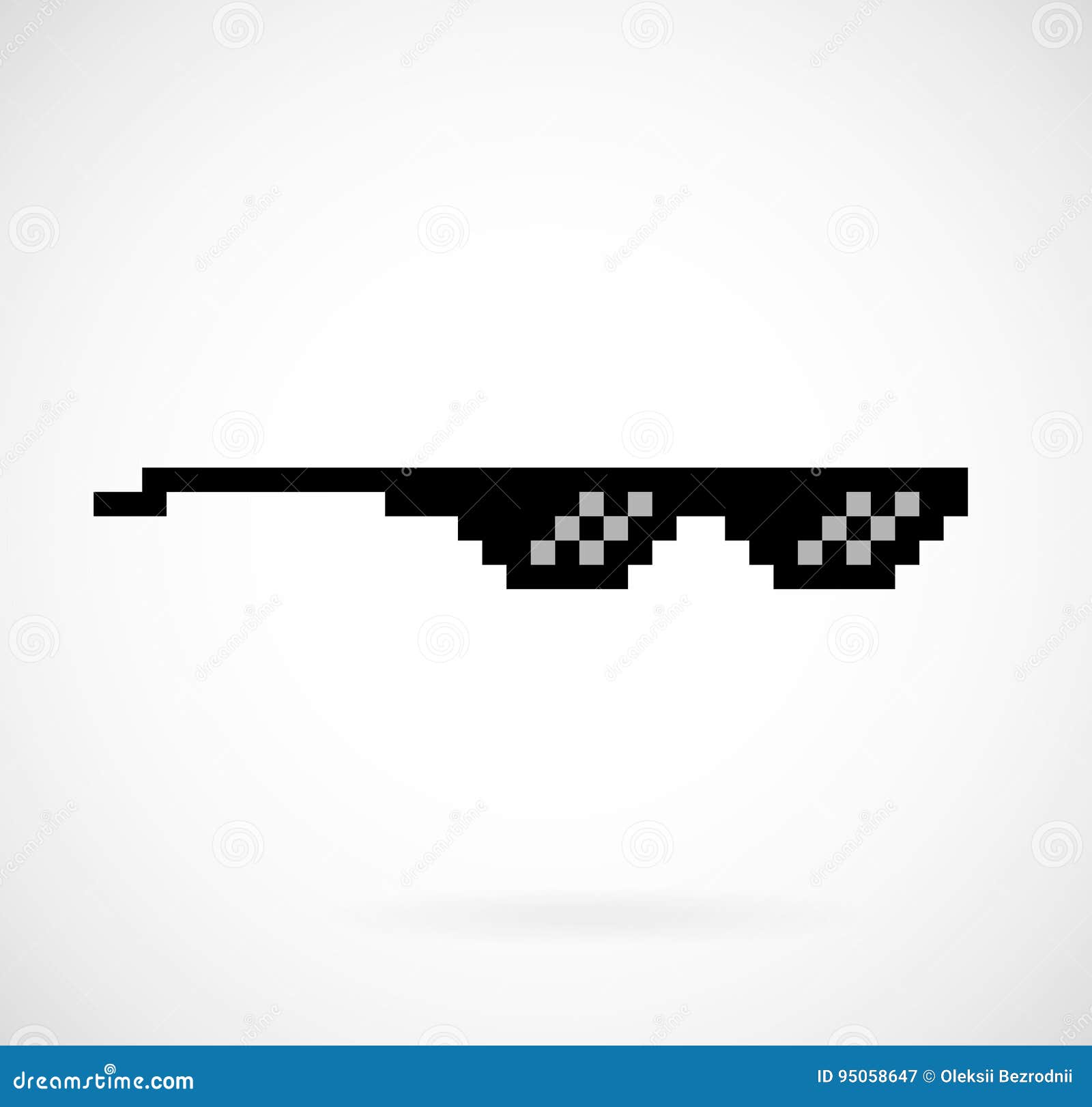 Life Thug Pixel Glasses Stock Vector Illustration Of