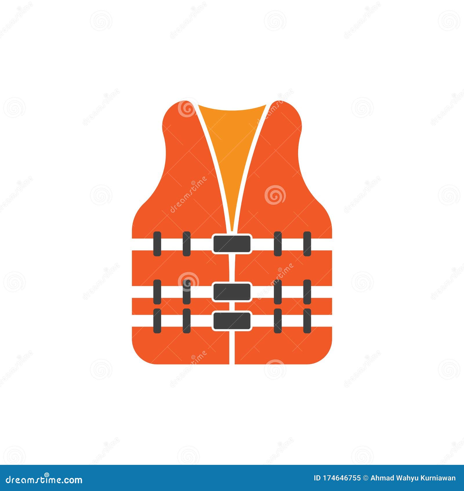 Life vest icon logo stock vector. Illustration of support - 174646755