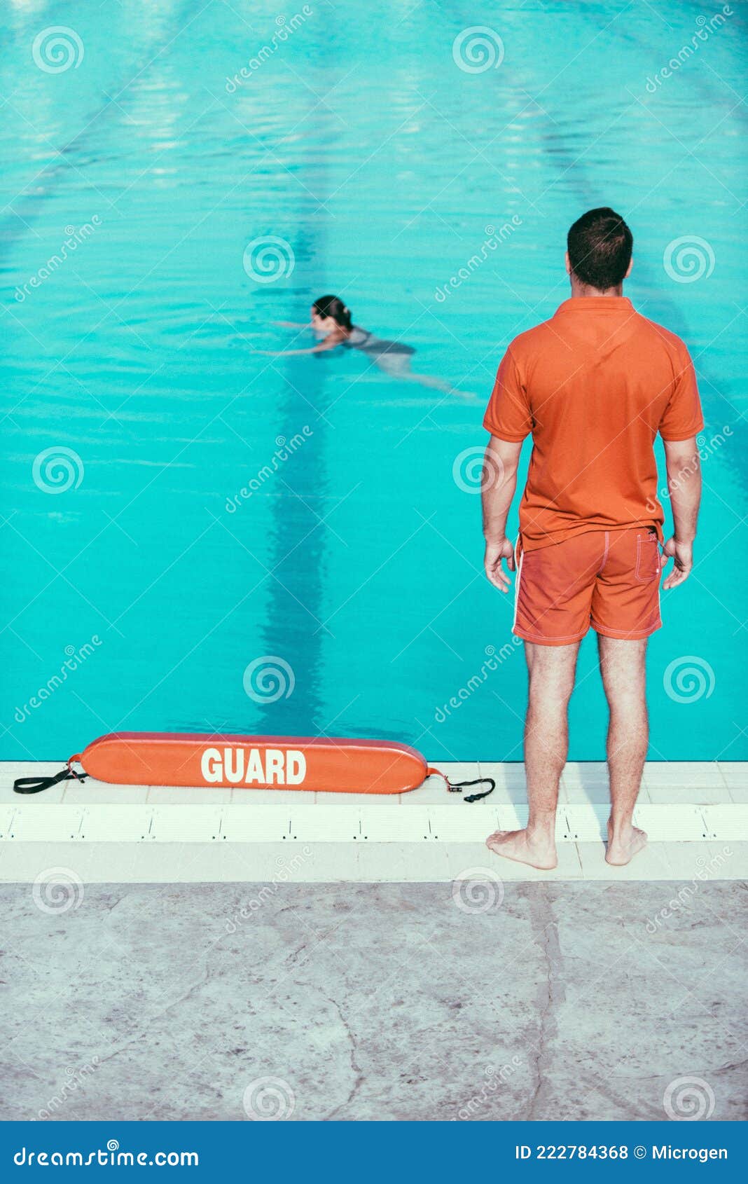Lifeguard on duty stock photo. Image of back, summer 222784368